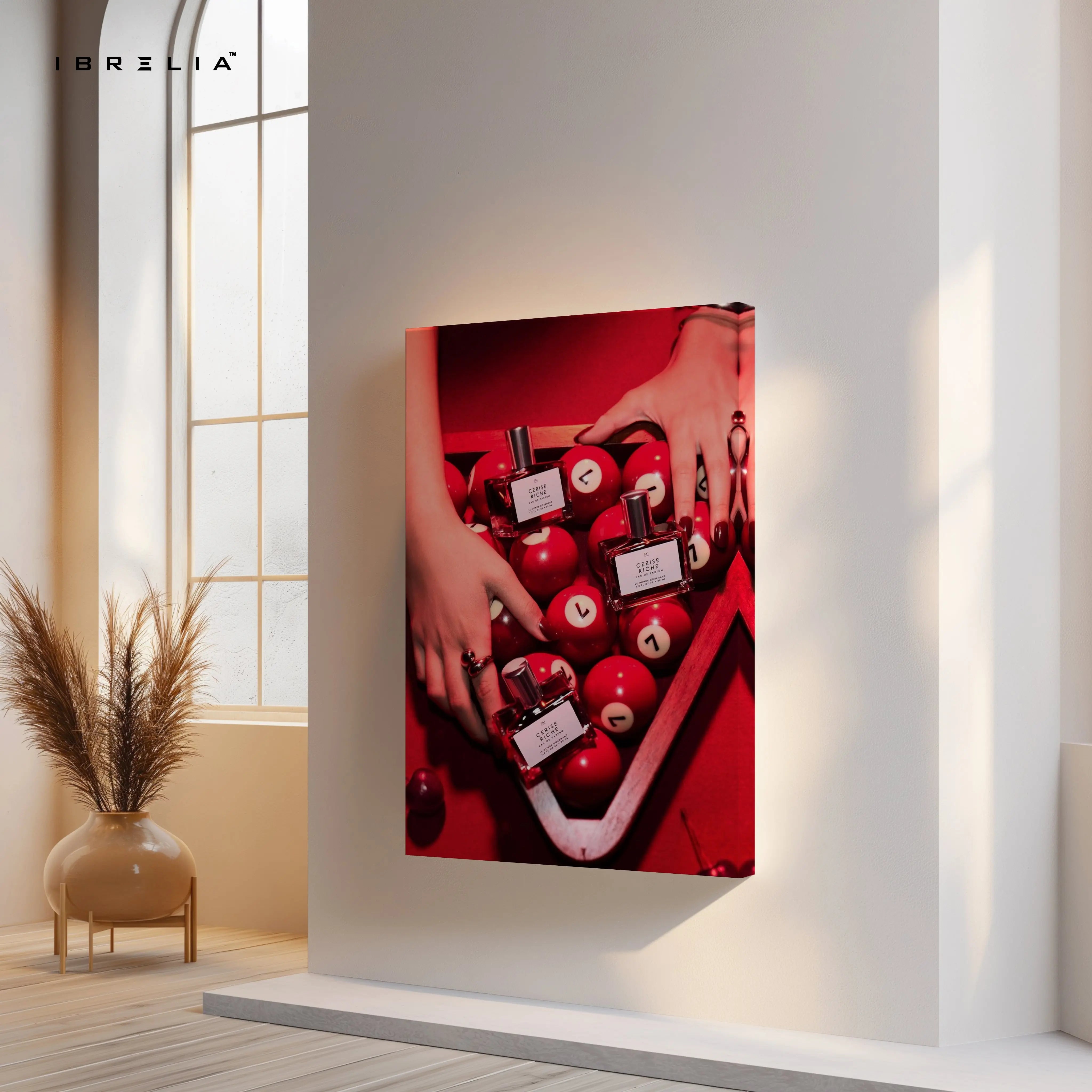 Crimson Desire Pool Noir Art – 4K Ultra Wrap Frame Wall Art in Pakistan | IBRELIA™ IBRELIA