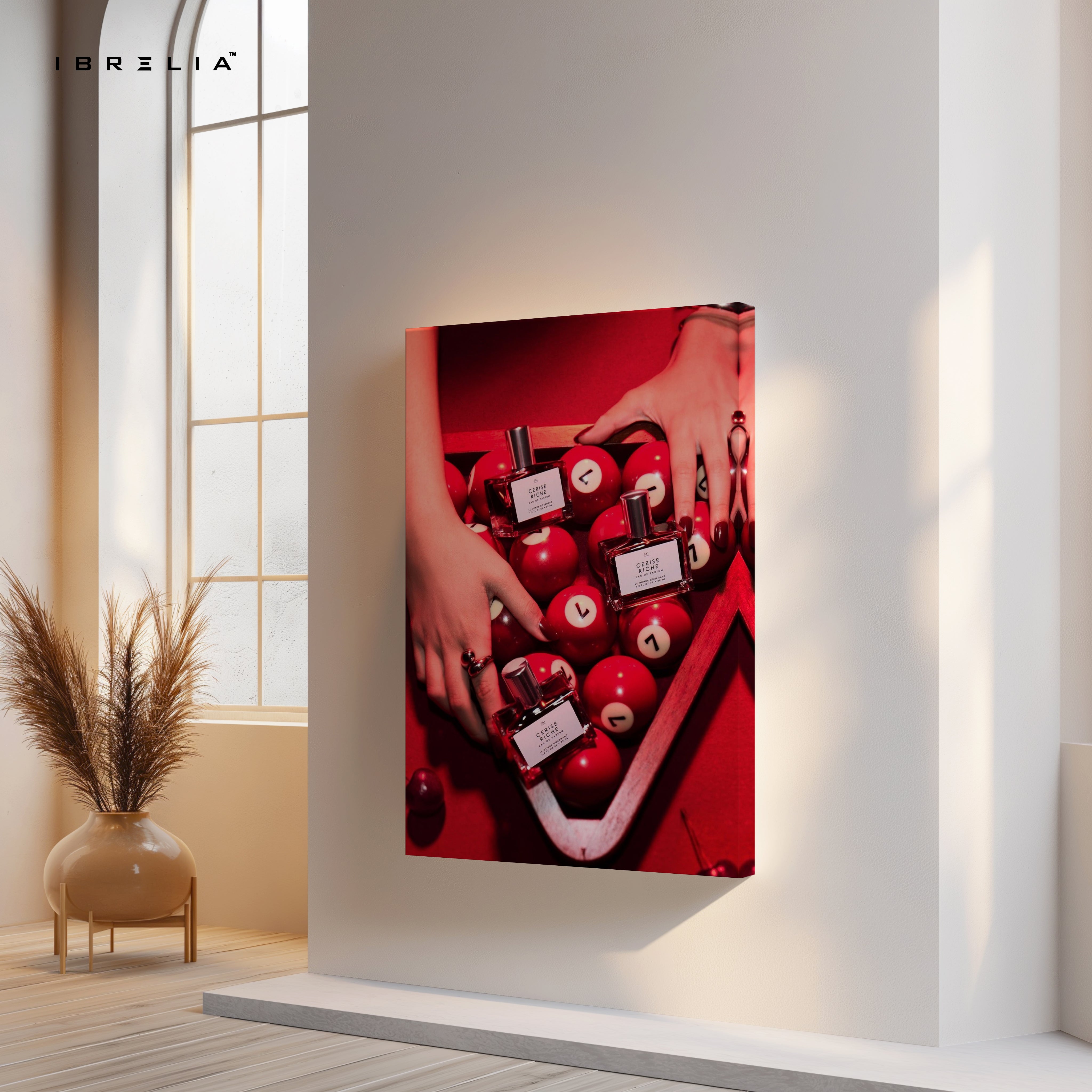Crimson Desire Pool Noir Art – 4K Ultra Wrap Frame Wall Art in Pakistan | IBRELIA™