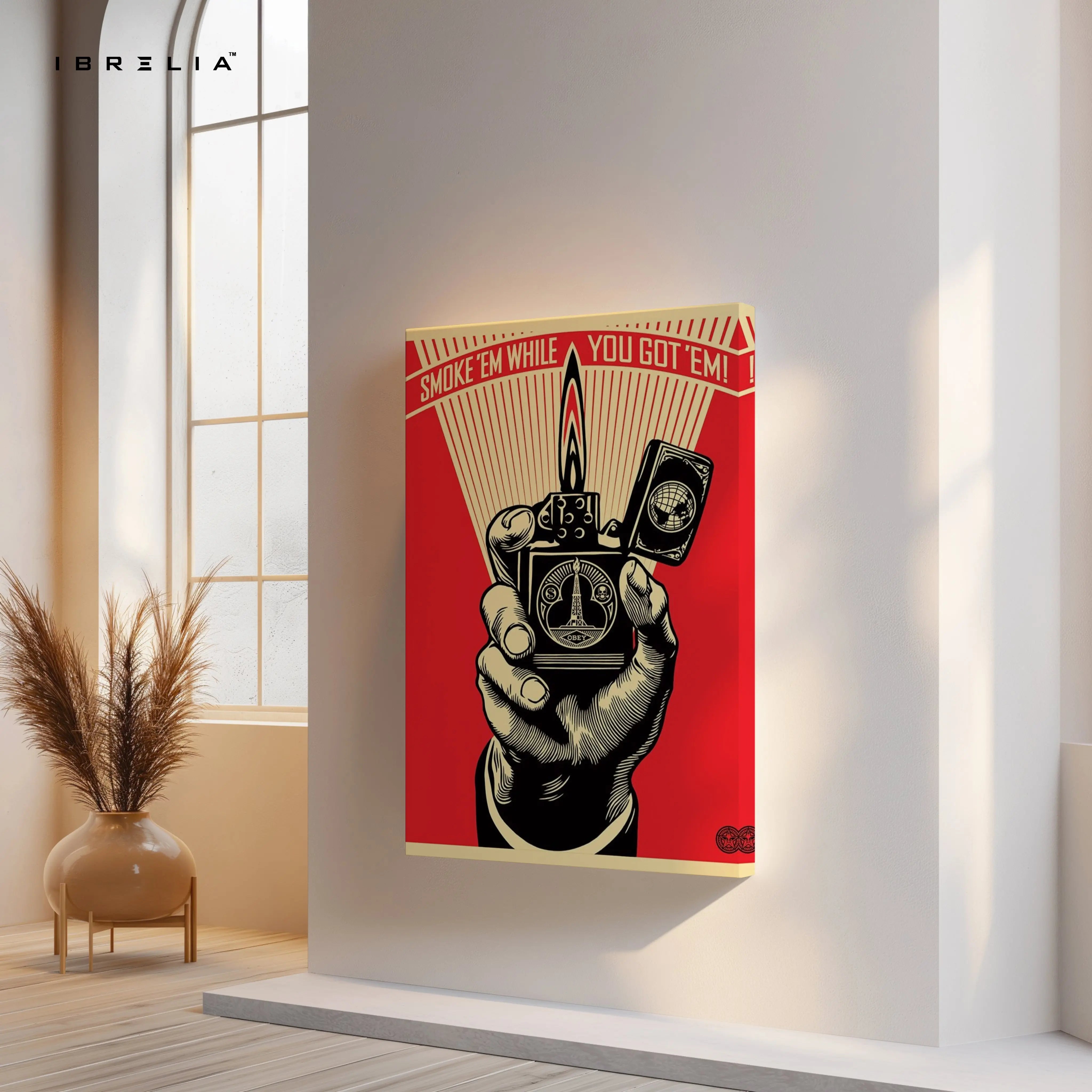 Smoke ’Em While You Got ’Em – Vintage Propaganda Lighter Art | 4K Ultra Wrap Frame Wall Art in Pakistan | IBRELIA™ IBRELIA