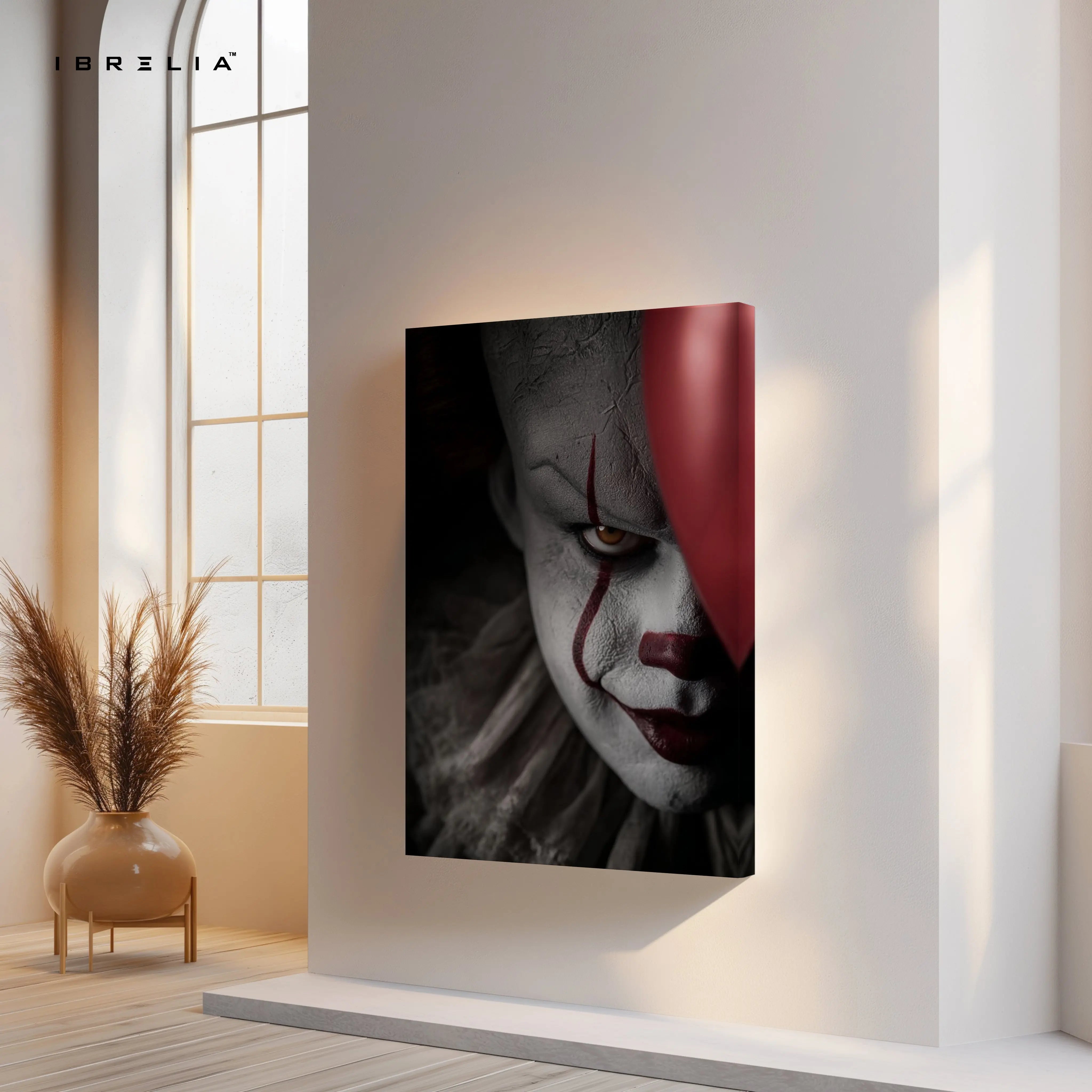 Crimson Gaze Apparition – Dark Cinematic Horror Portrait | 4K Ultra Wrap Frame Wall Art in Pakistan | IBRELIA™ IBRELIA