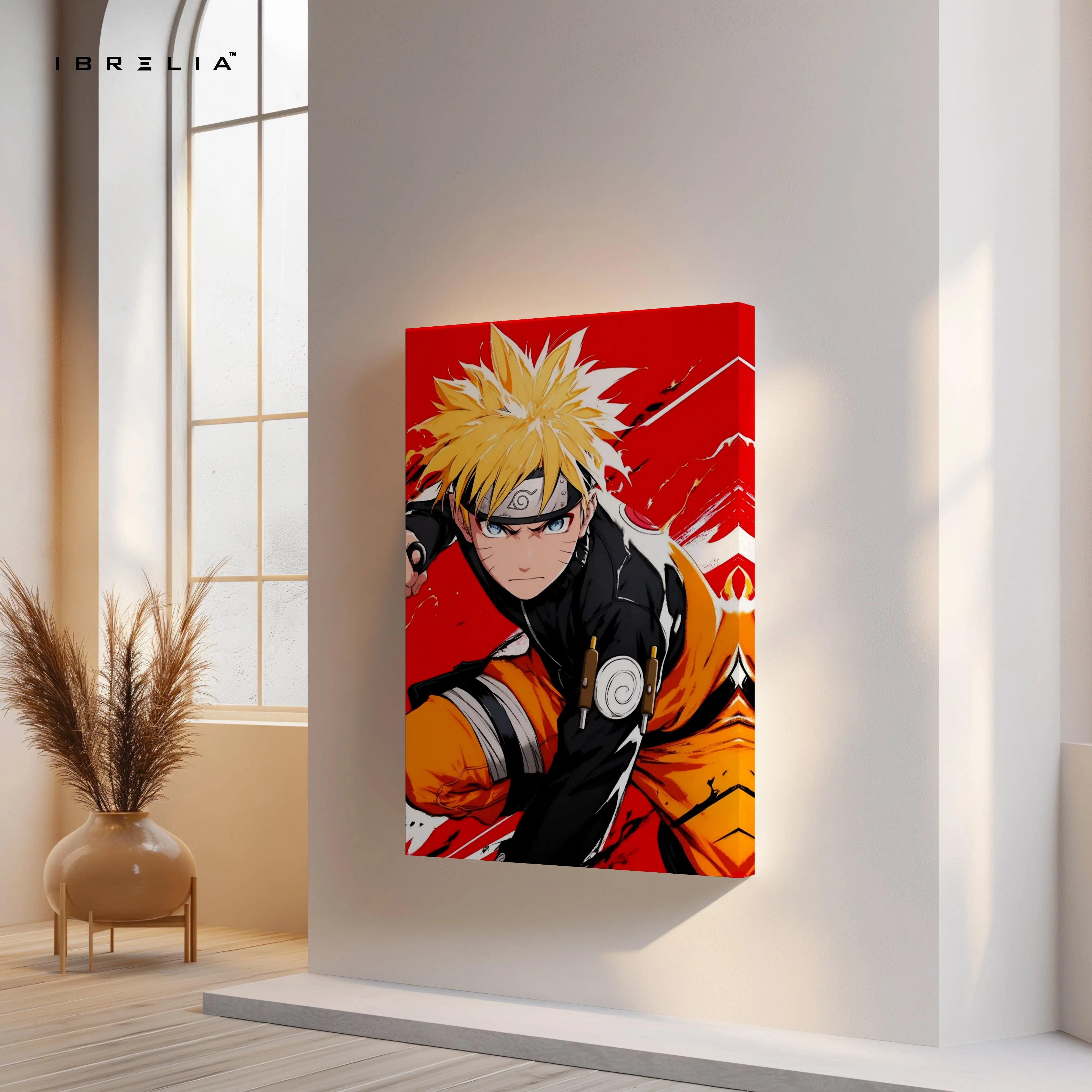 Naruto Action Wall Art – Anime Battle Canvas Frame | Naruto Uzumaki Poster Pakistan | IBRELIA™ IBRELIA