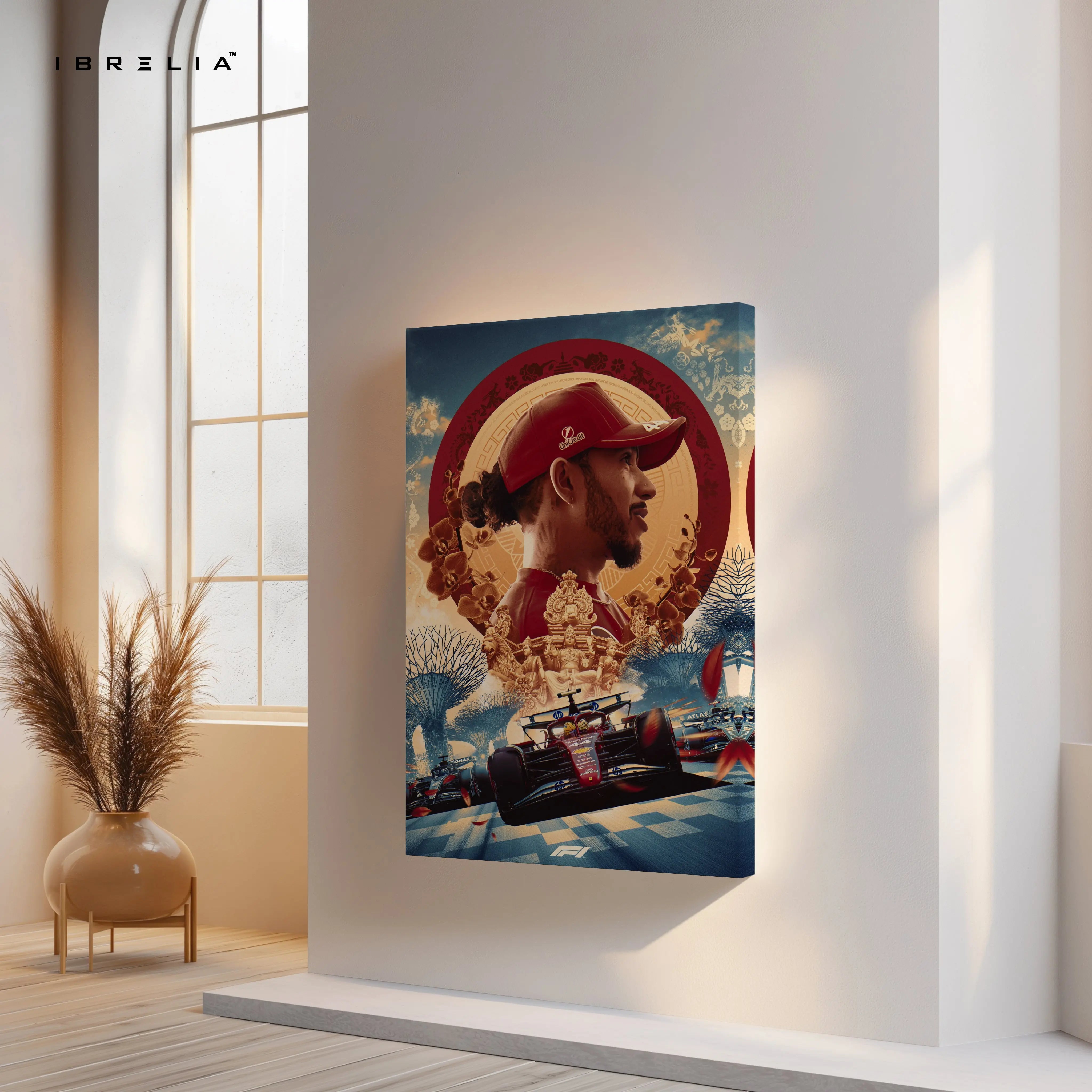 Lewis Hamilton Singapore Tribute – Formula 1 4K Ultra Wrap Frame Wall Art in Pakistan | IBRELIA™ IBRELIA