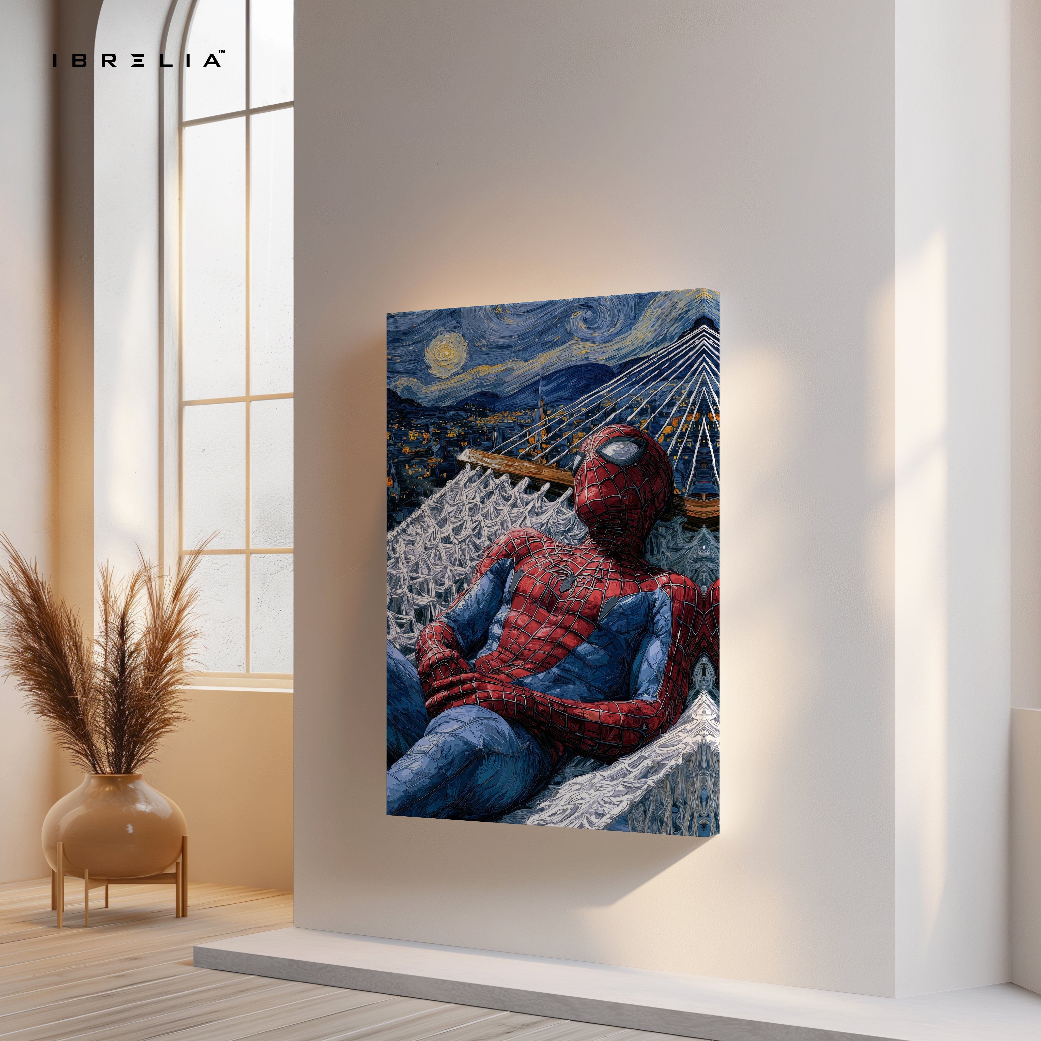 Spider-Man Starry Night Fusion Art – 4K Ultra Wrap Frame Wall Art in Pakistan | IBRELIA™
