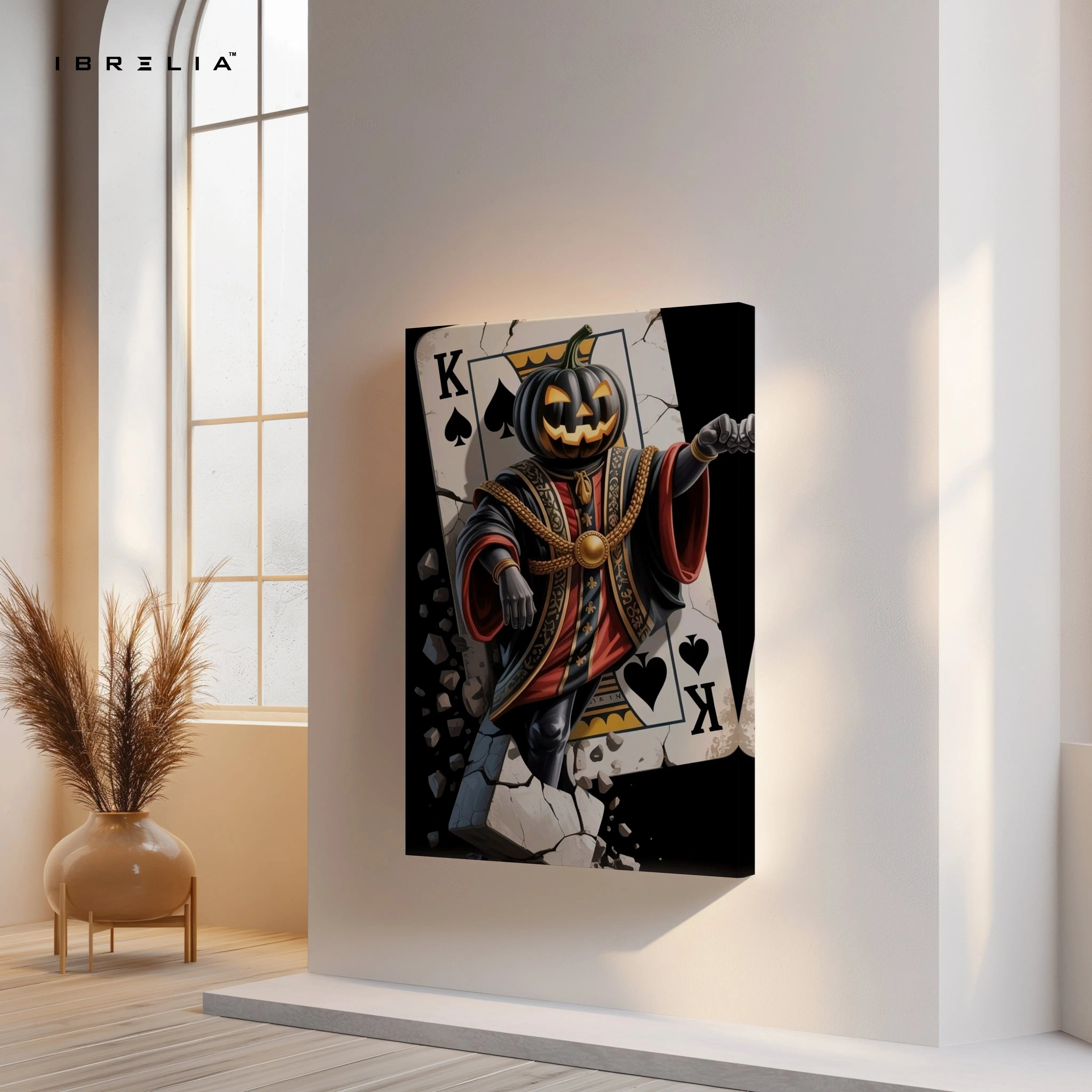 Pumpkin King of Spades Art – 4K Ultra Wrap Frame Wall Art in Pakistan | IBRELIA™ IBRELIA