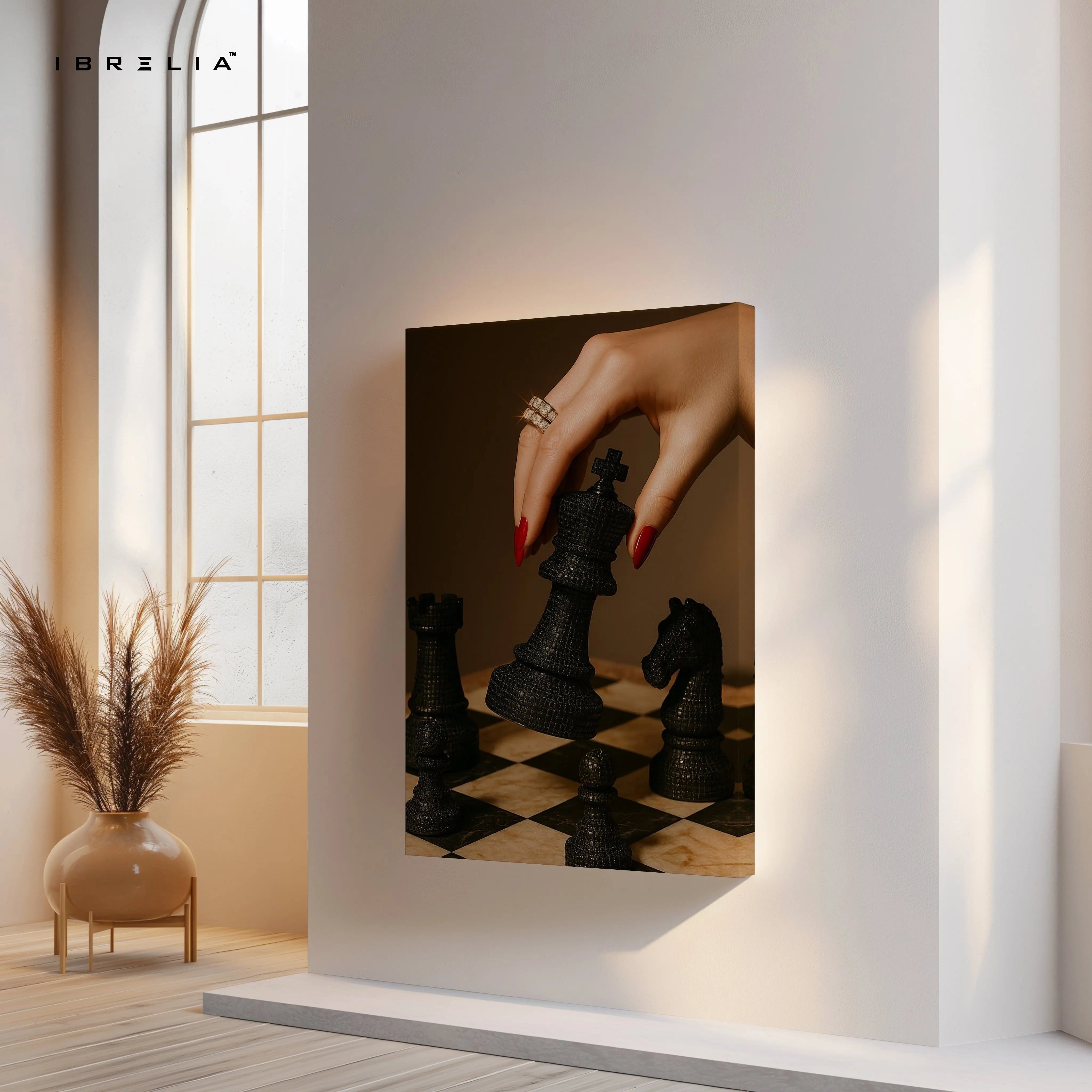 Queen’s Move Strategy Art – 4K Ultra Wrap Frame Wall Art in Pakistan | IBRELIA™ IBRELIA