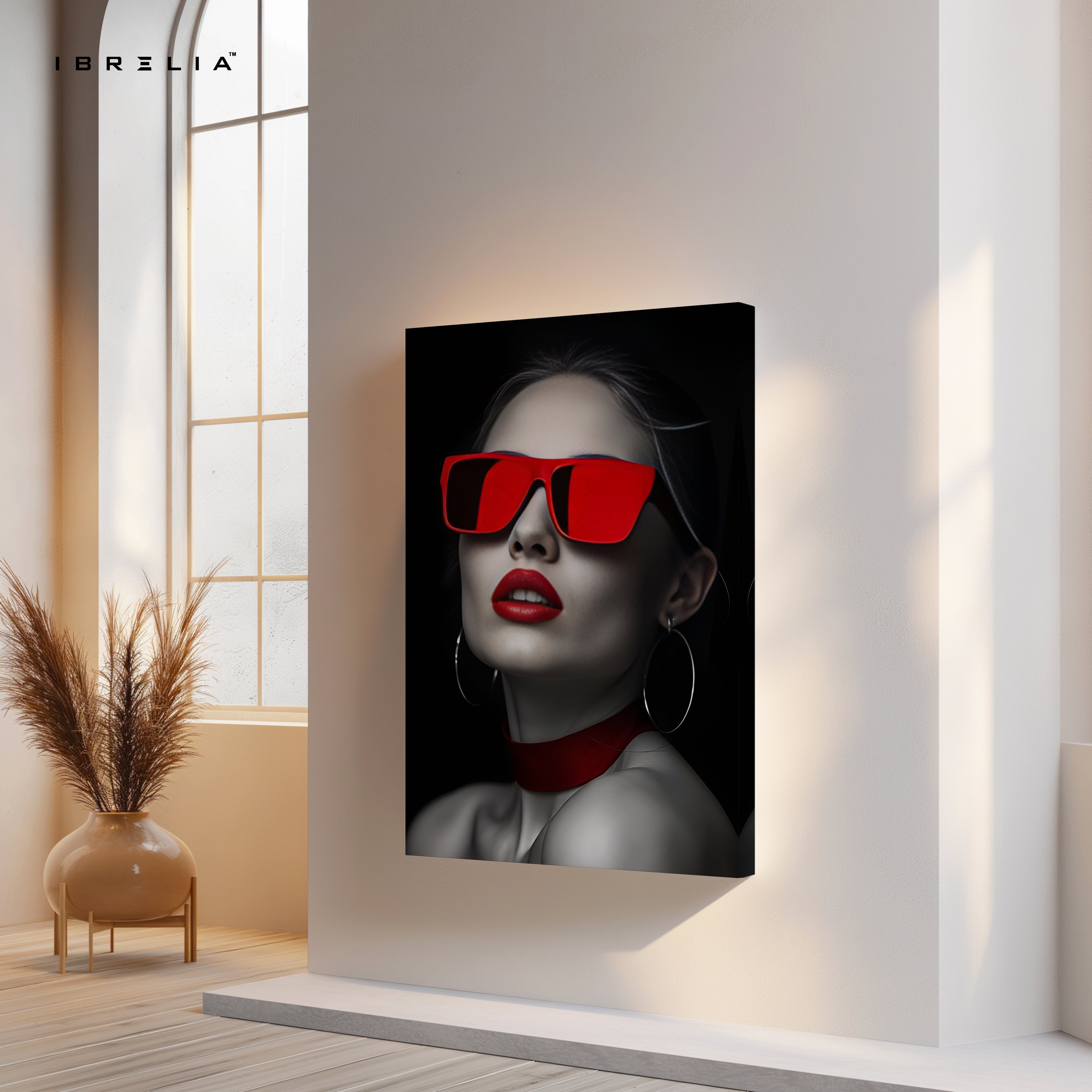 Scarlet Vision Glam Portrait – 4K Ultra Wrap Frame Wall Art in Pakistan | IBRELIA™