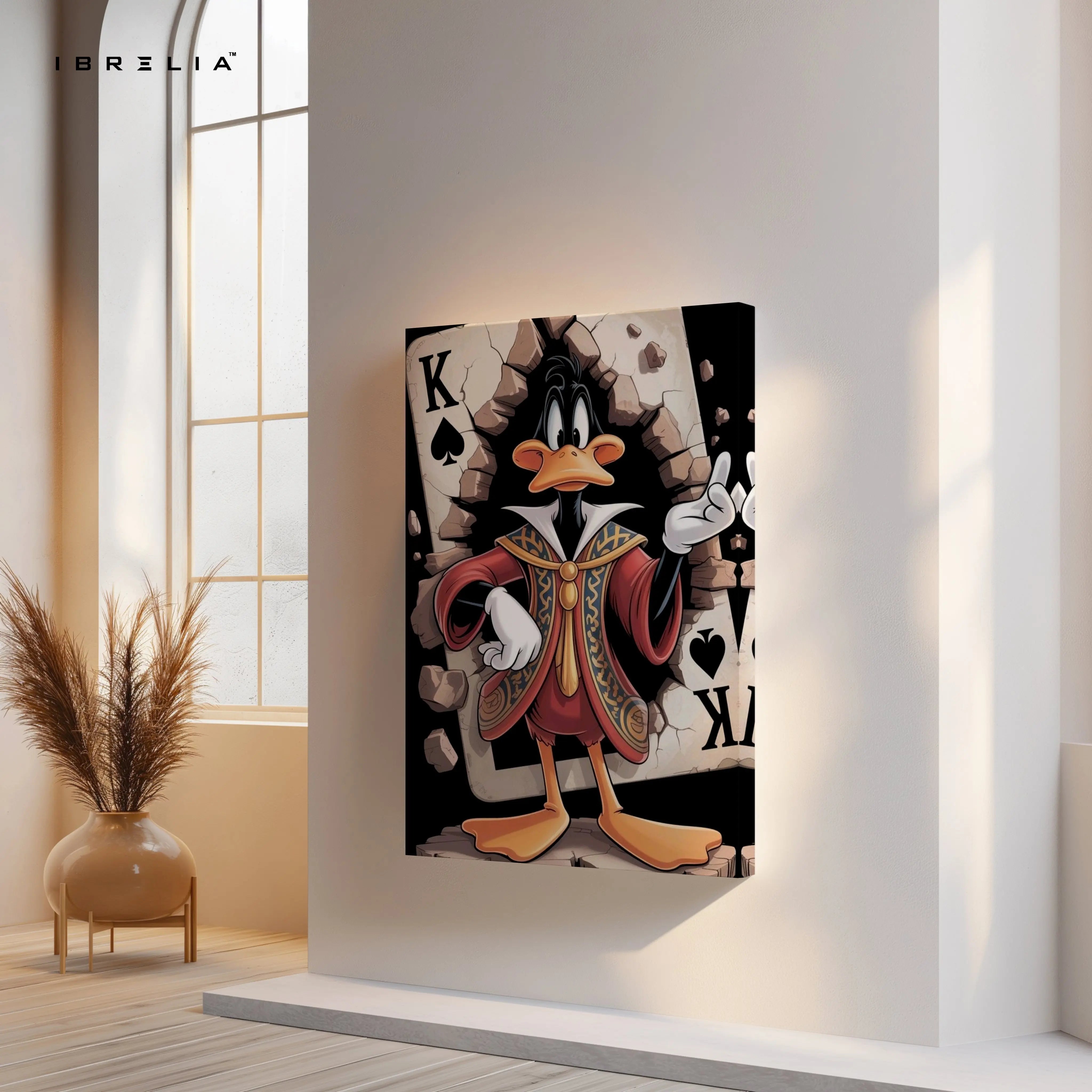 Daffy Duck King of Spades Art – 4K Ultra Wrap Frame Wall Art in Pakistan | IBRELIA™ IBRELIA
