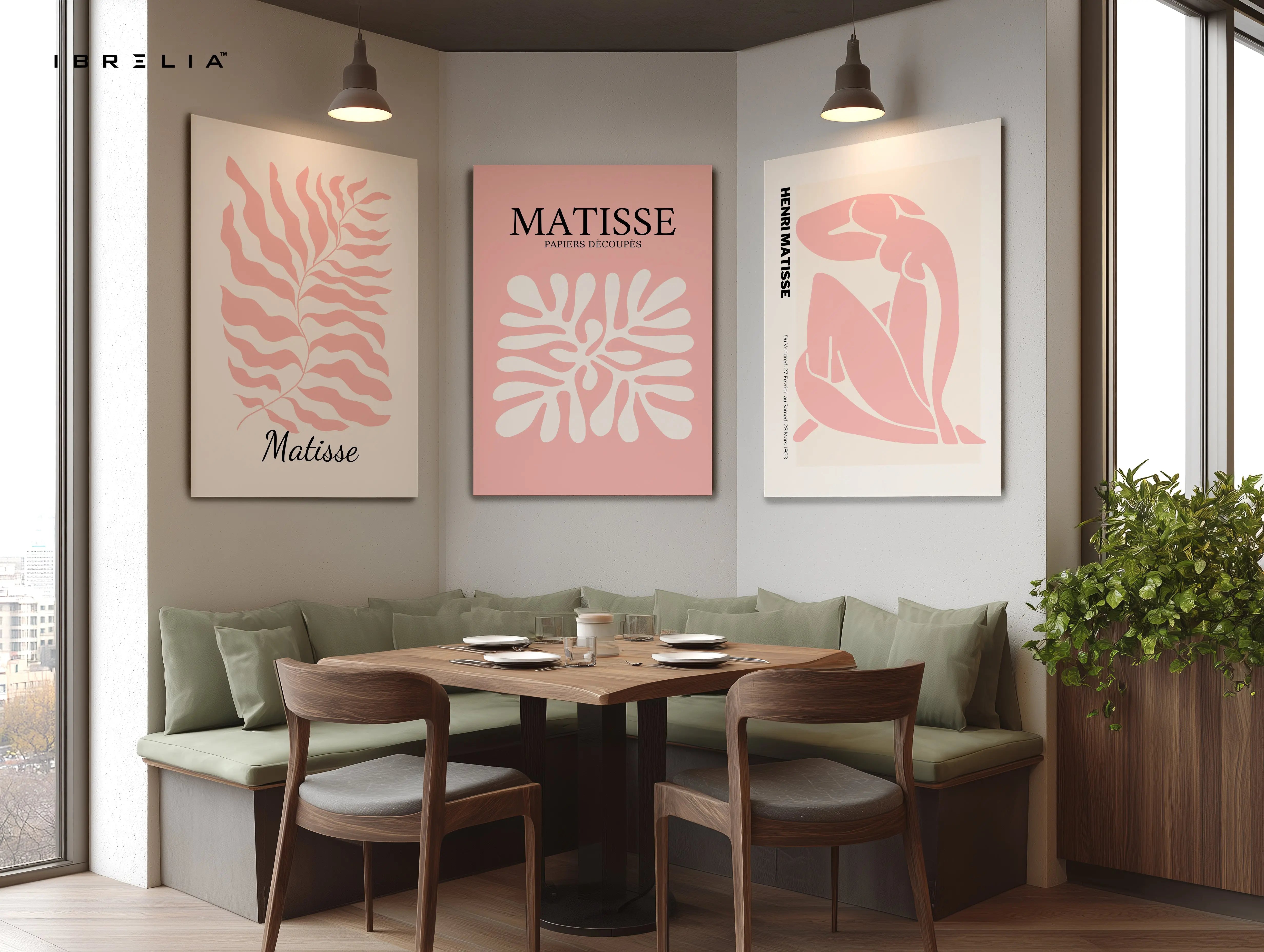 Matisse Pink Collection 3 Panel 4K Ultra HD Wall Art in Pakistan | IBRELIA™ IBRELIA