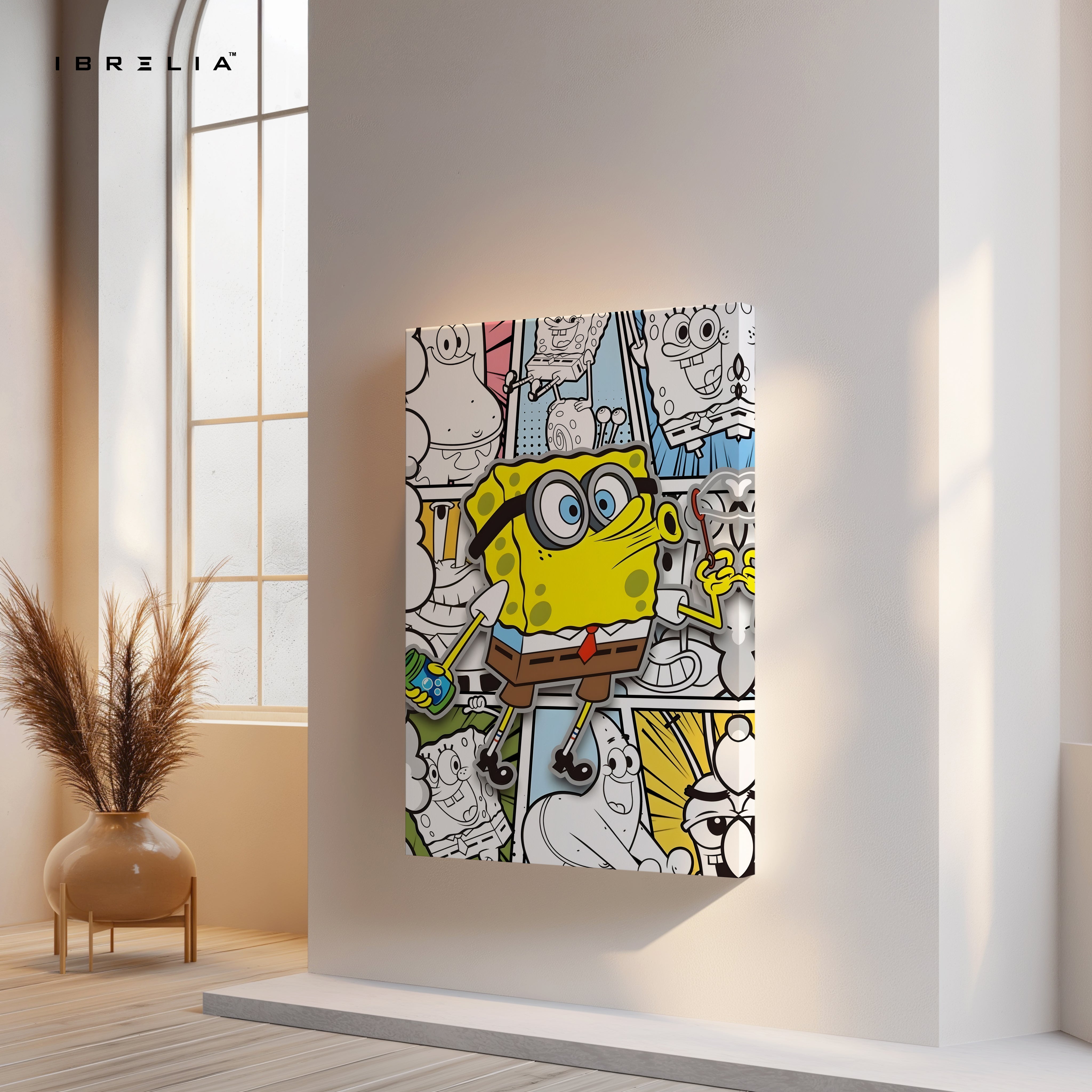 Sponge Pop Art Collage – 4K Ultra Wrap Frame Wall Art in Pakistan | IBRELIA™