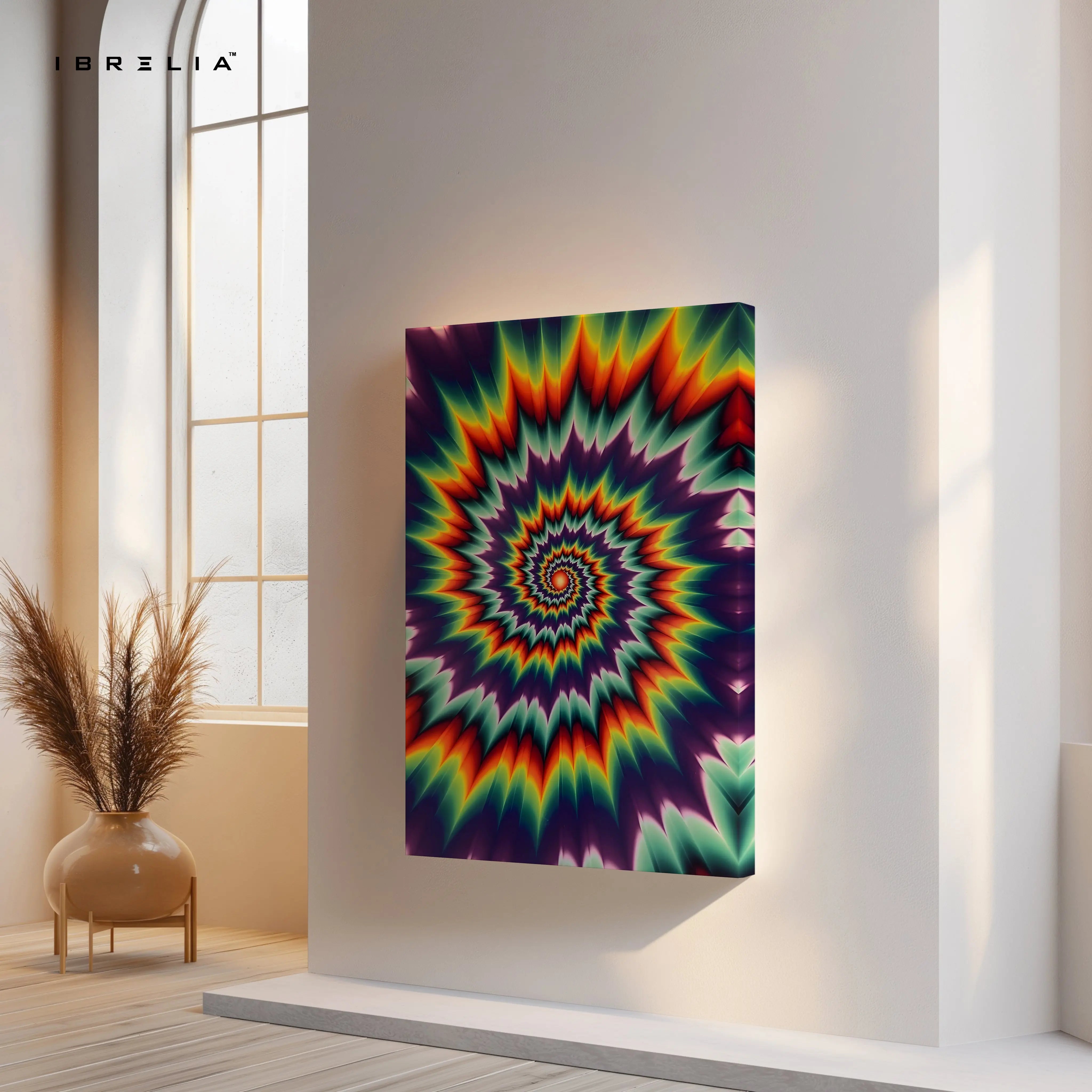 Psychedelic Vortex Spectrum – Abstract 4K Ultra Wrap Frame Wall Art in Pakistan | IBRELIA™ IBRELIA