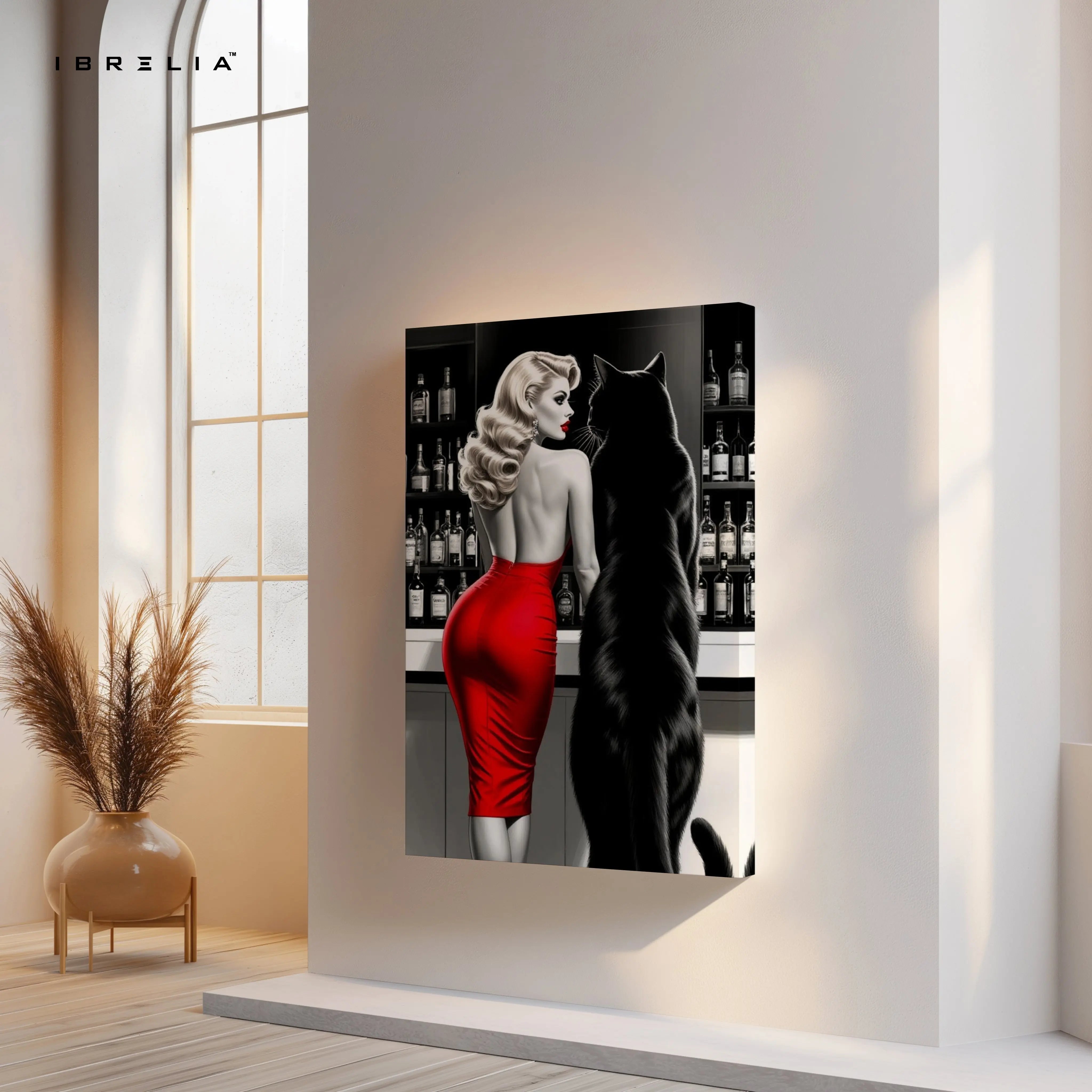 Crimson Elegance Noir Art – 4K Ultra Wrap Frame Wall Art in Pakistan | IBRELIA™ IBRELIA