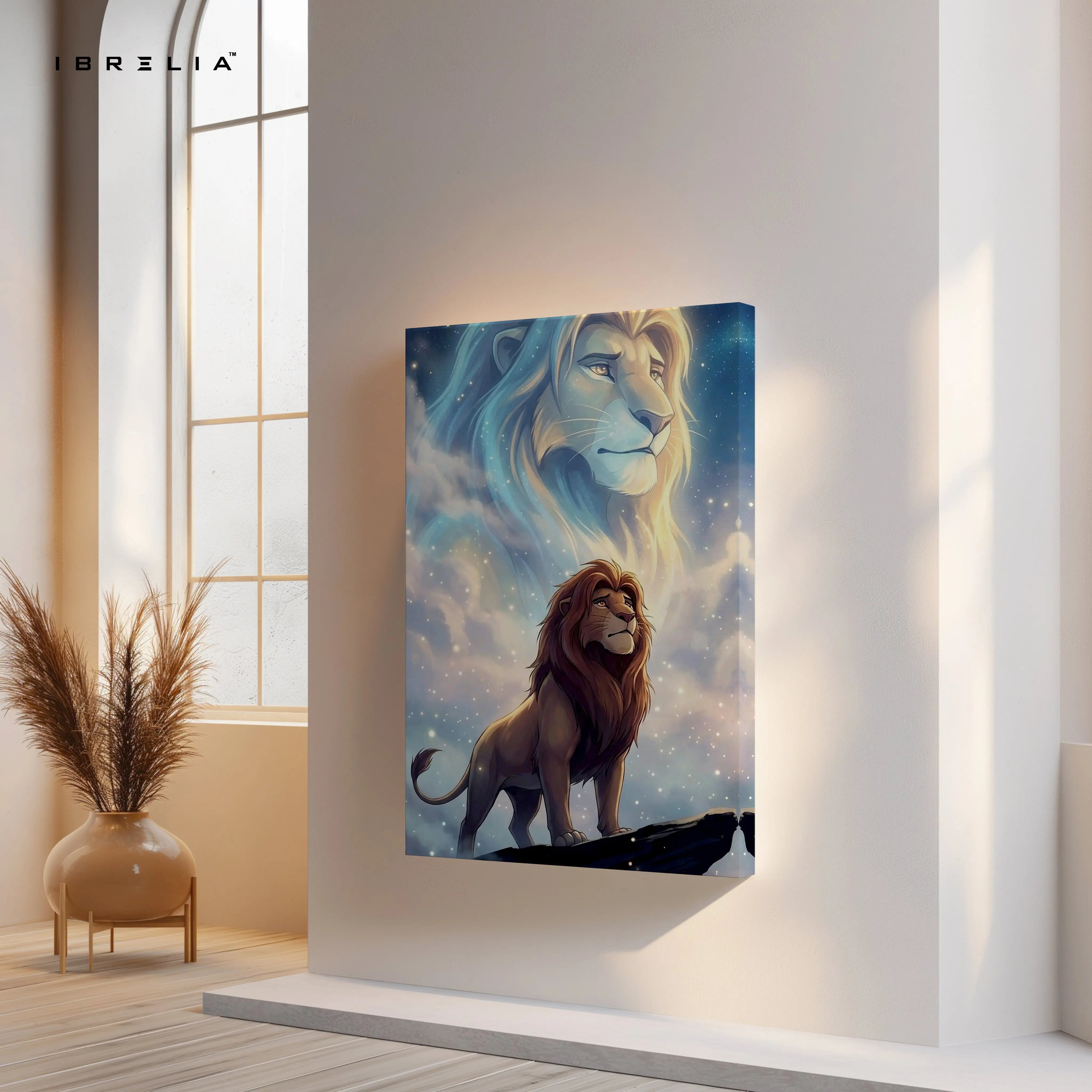 Majestic Lion Spirit Wall Art – King of Jungle Canvas Frame | Powerful Animal Decor Pakistan | IBRELIA™ IBRELIA