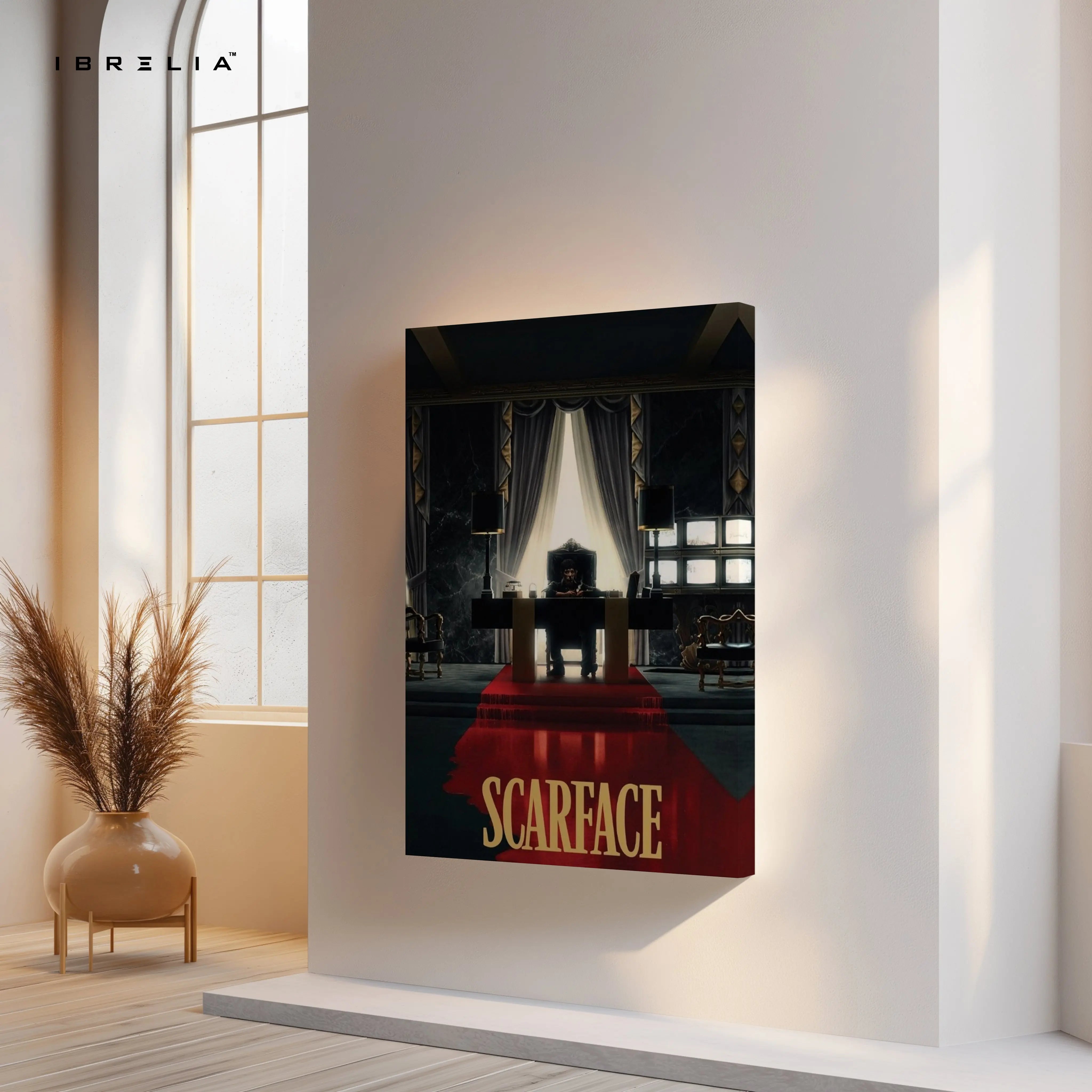 Scarface Throne Power Art – 4K Ultra Wrap Frame Wall Art in Pakistan | IBRELIA™ IBRELIA