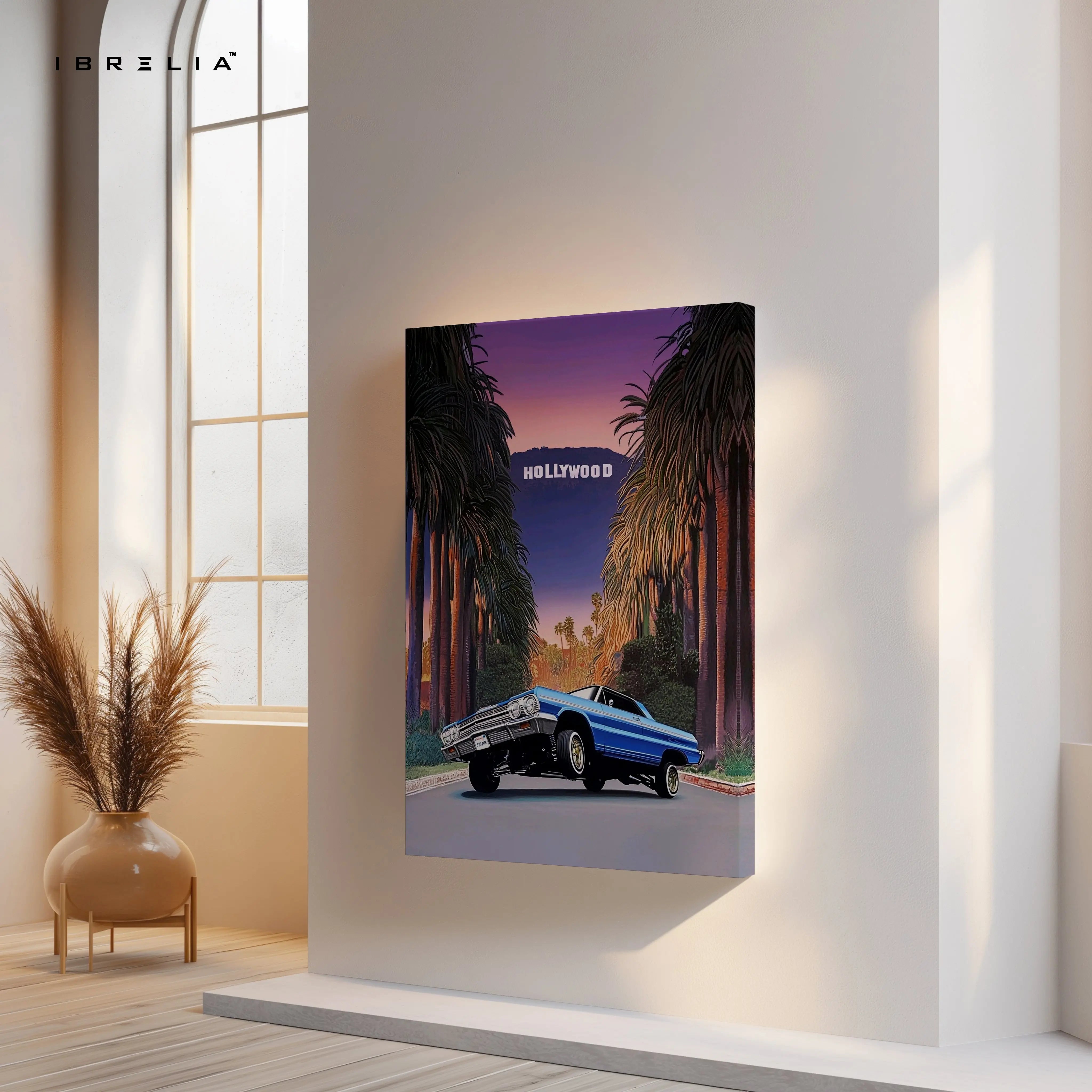 Hollywood Boulevard Lowrider – West Coast Classic Car Art | 4K Ultra Wrap Frame Wall Art in Pakistan | IBRELIA™ IBRELIA