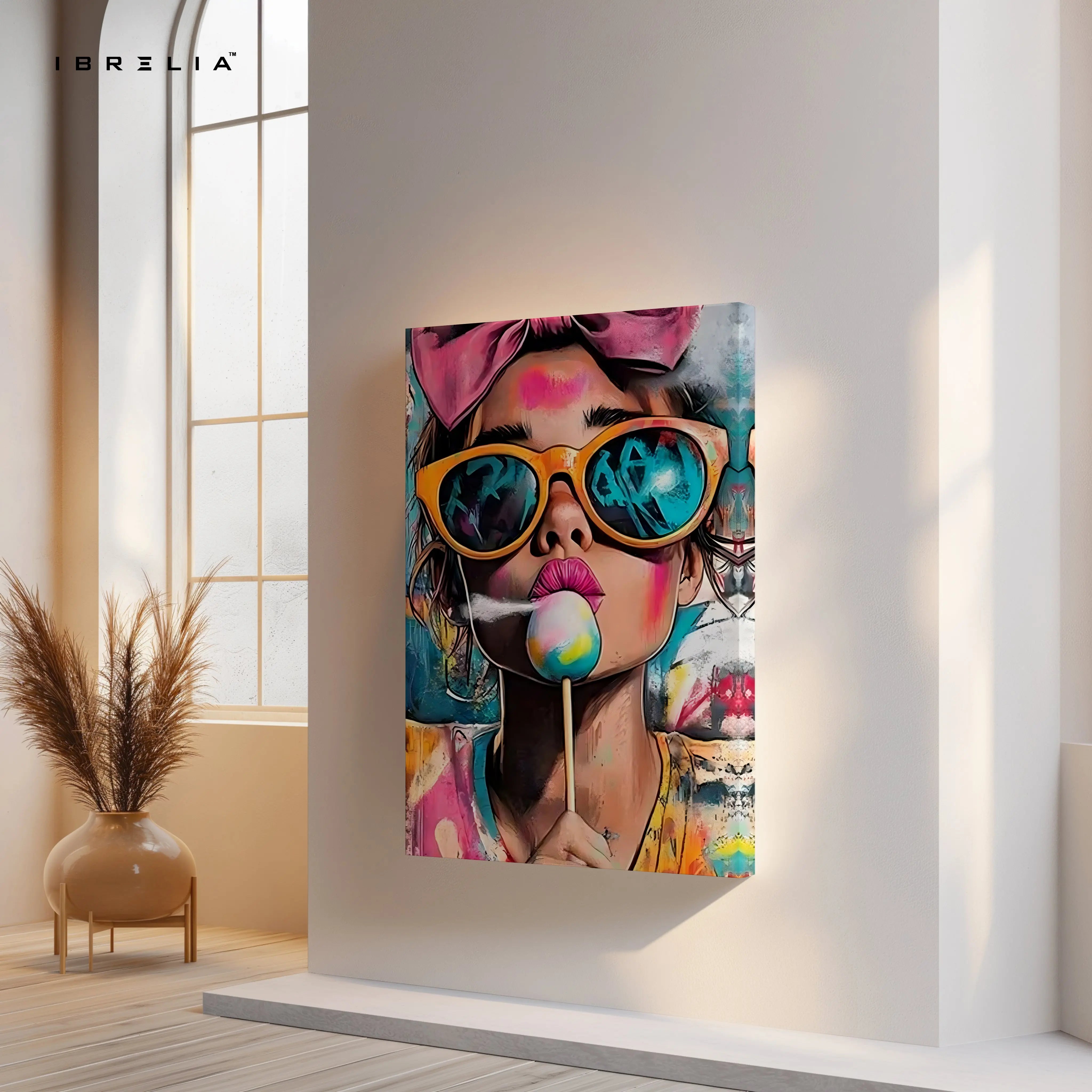 Pop Girl Lollipop Art – 4K Ultra Wrap Frame Wall Art in Pakistan | IBRELIA™ IBRELIA