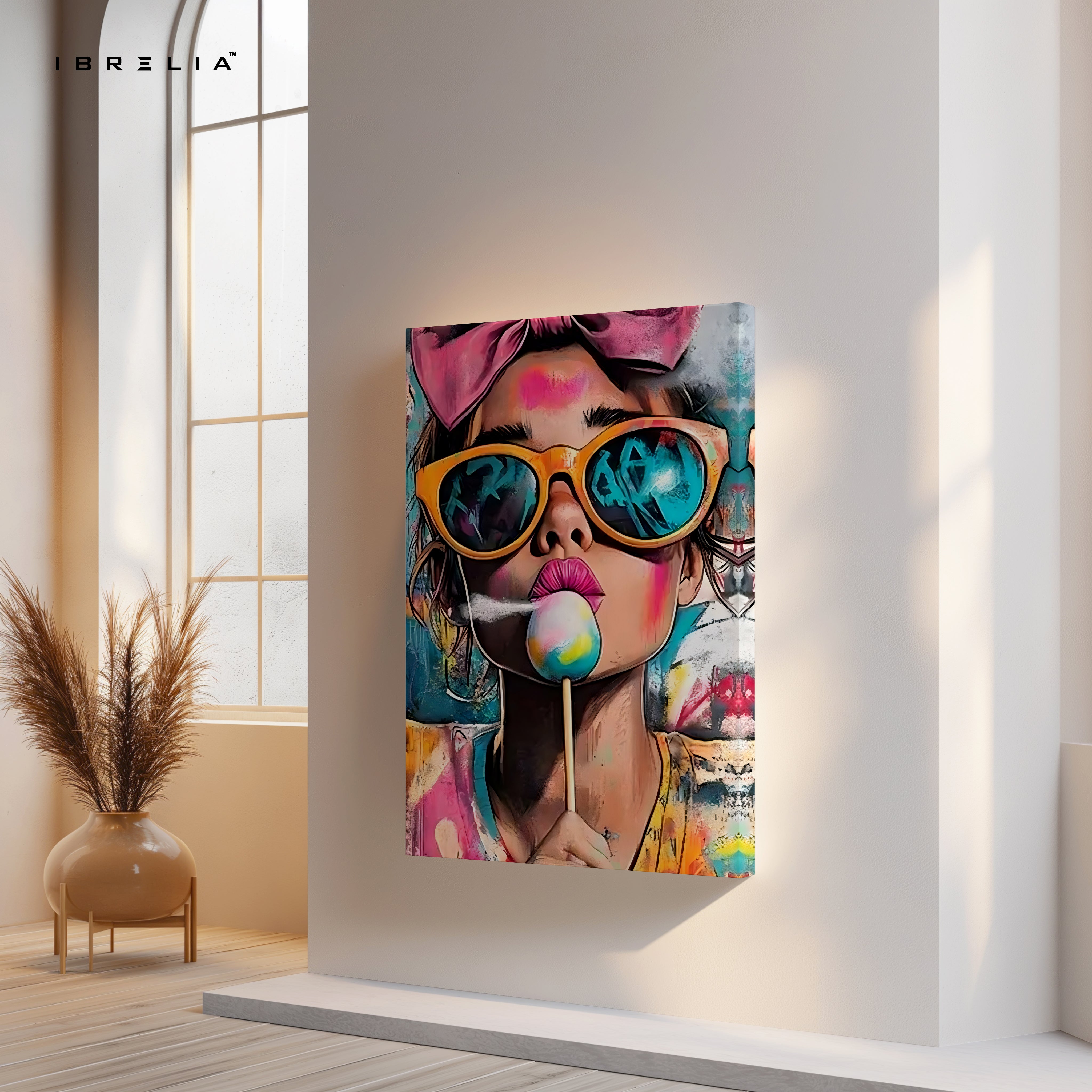 Pop Girl Lollipop Art – 4K Ultra Wrap Frame Wall Art in Pakistan | IBRELIA™
