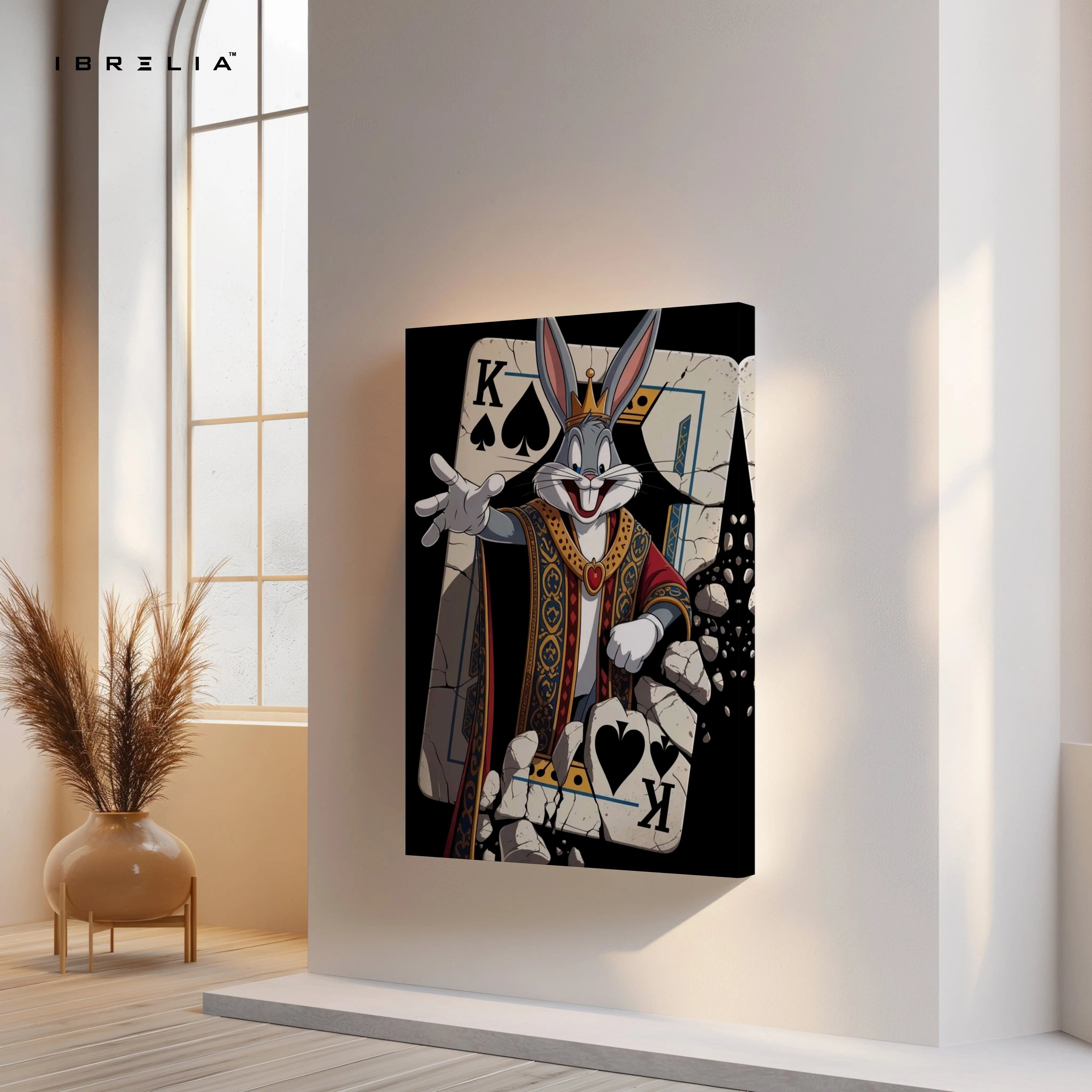Bugs Bunny King of Spades Art – 4K Ultra Wrap Frame Wall Art in Pakistan | IBRELIA™ IBRELIA