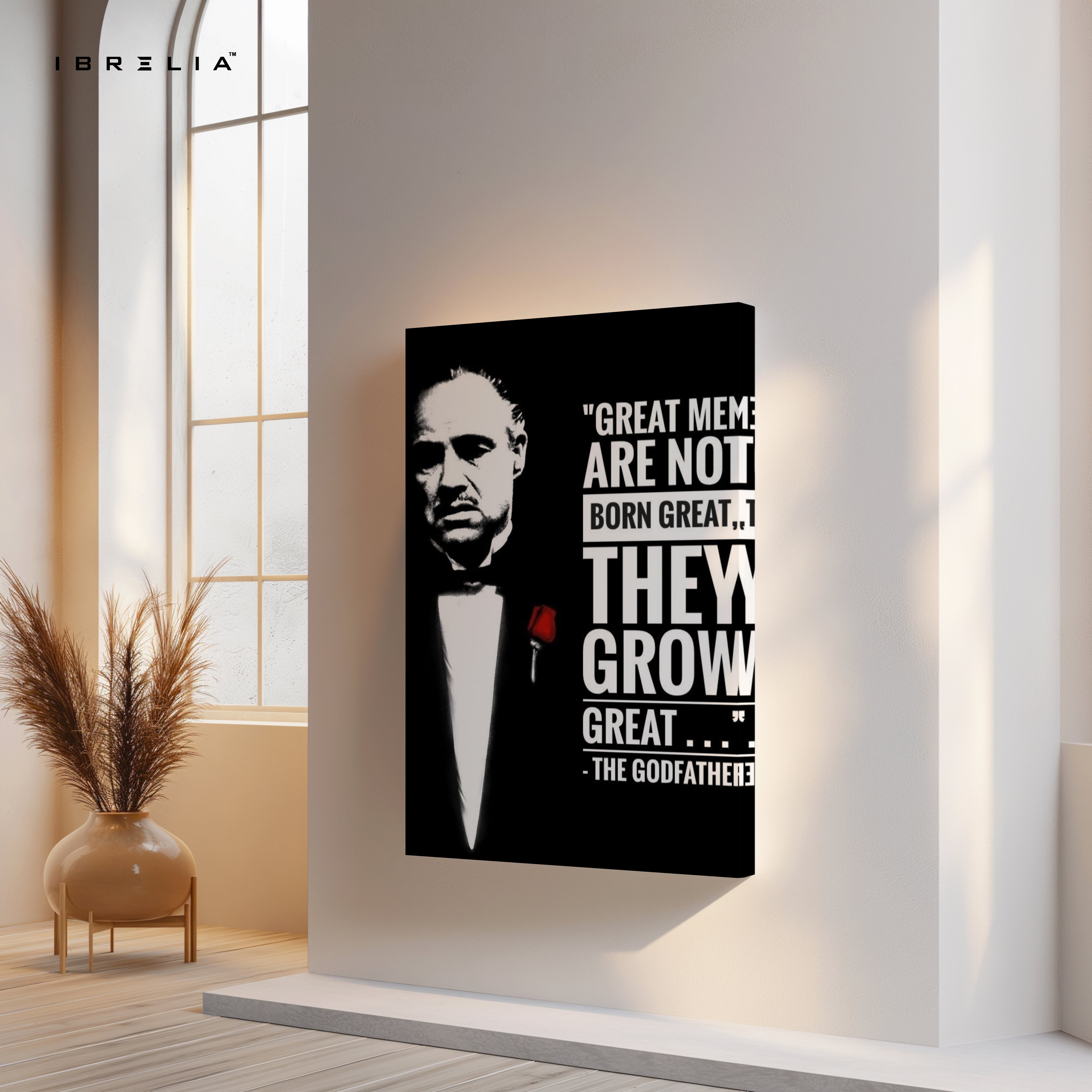 Great Men Grow Great – The Godfather Quote Art | 4K Ultra Wrap Frame Wall Art in Pakistan | IBRELIA™