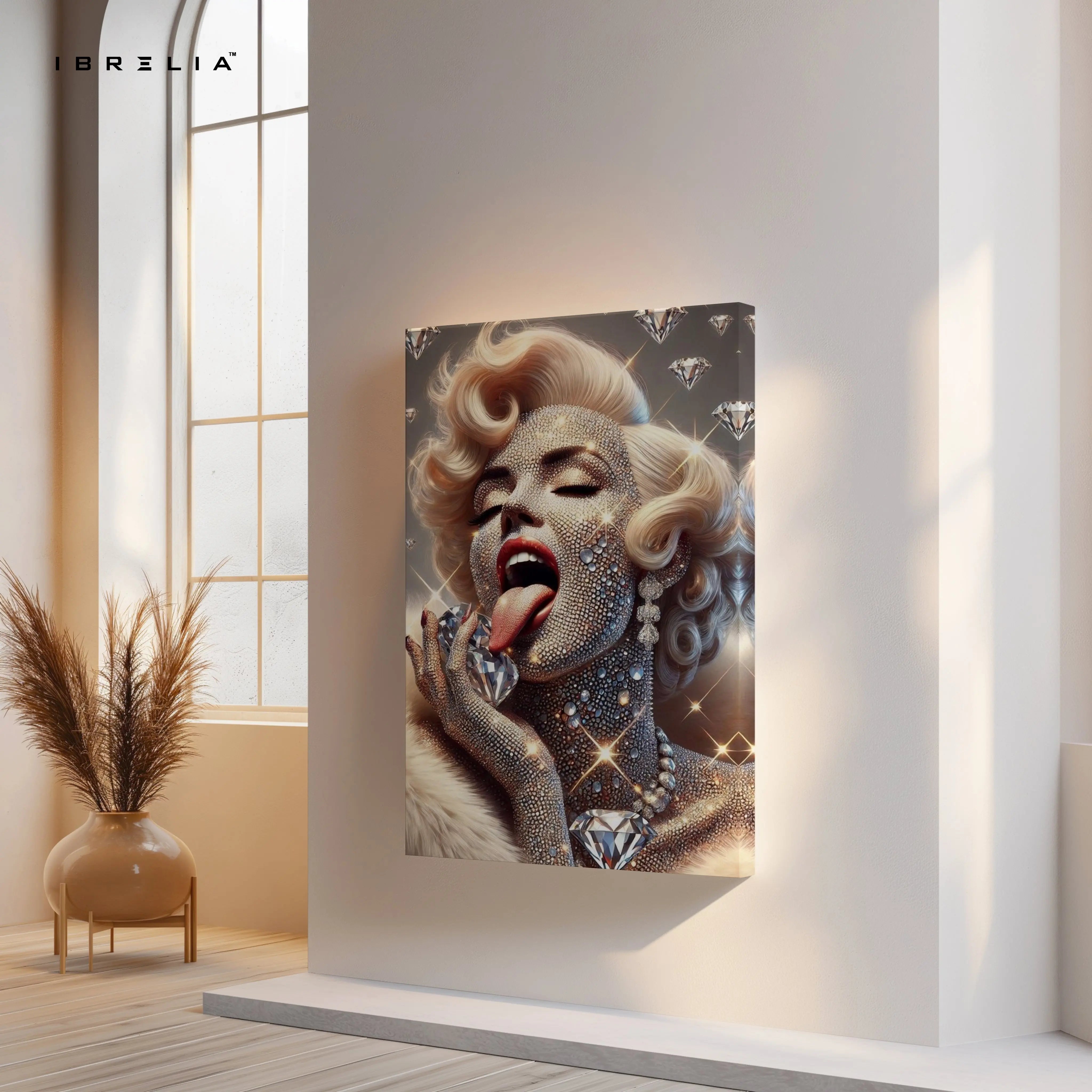 Diamond Desire Glamour Art – 4K Ultra Wrap Frame Wall Art in Pakistan | IBRELIA™ IBRELIA