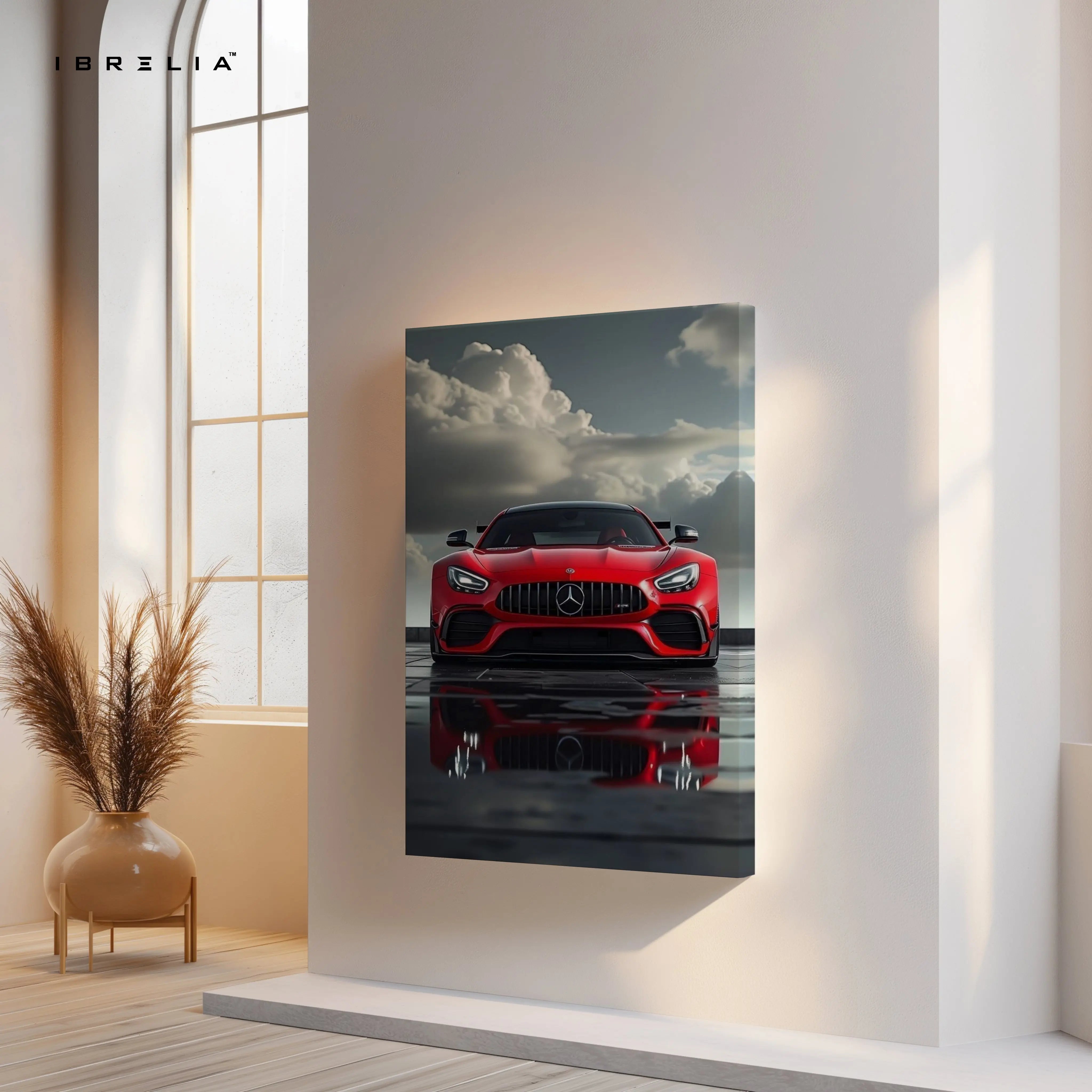 Mercedes AMG GT Power Reflection – 4K Ultra Wrap Frame Wall Art in Pakistan | IBRELIA™ IBRELIA