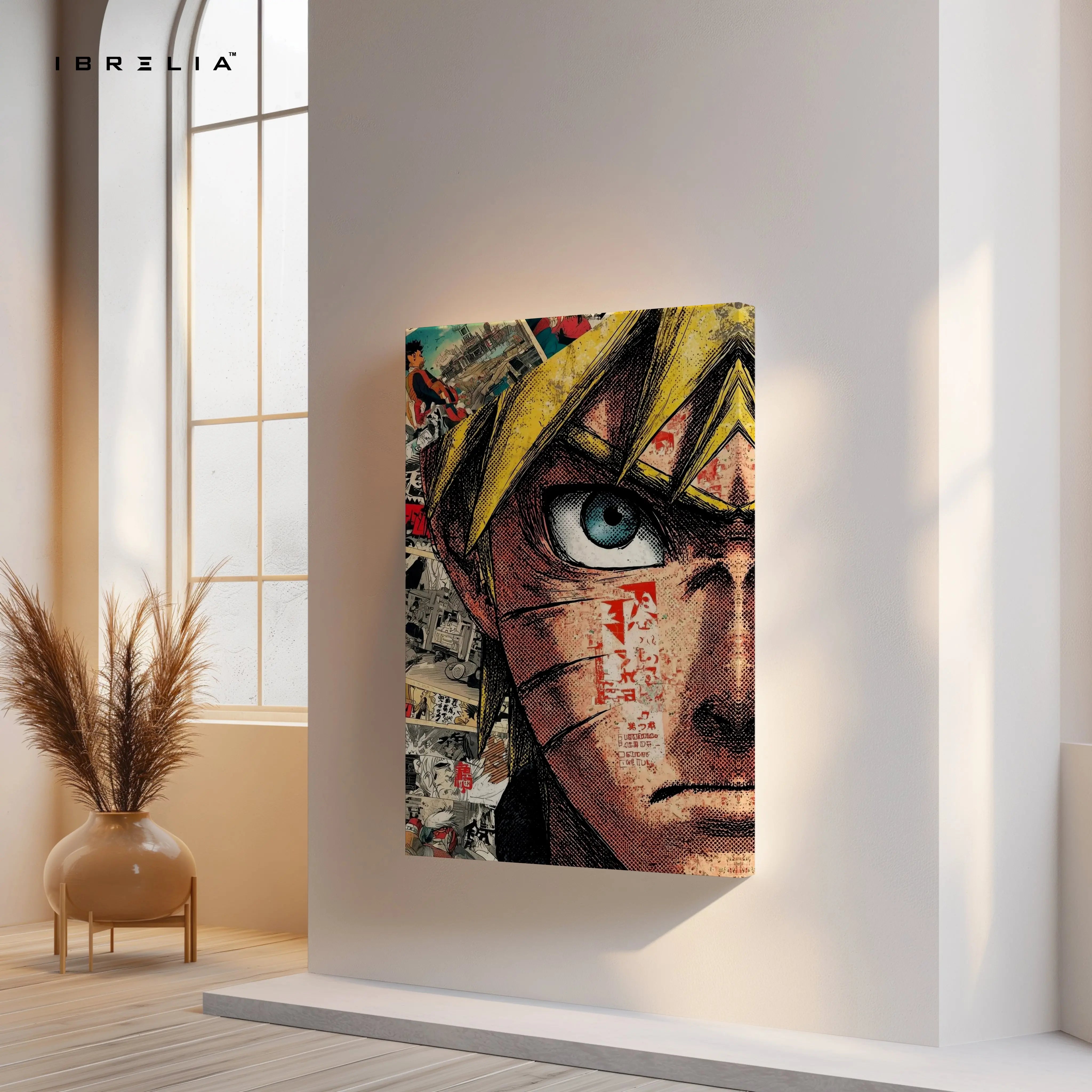 Naruto Manga Eye Wall Art – Anime Canvas Frame | Naruto Uzumaki Poster Pakistan | IBRELIA™ IBRELIA