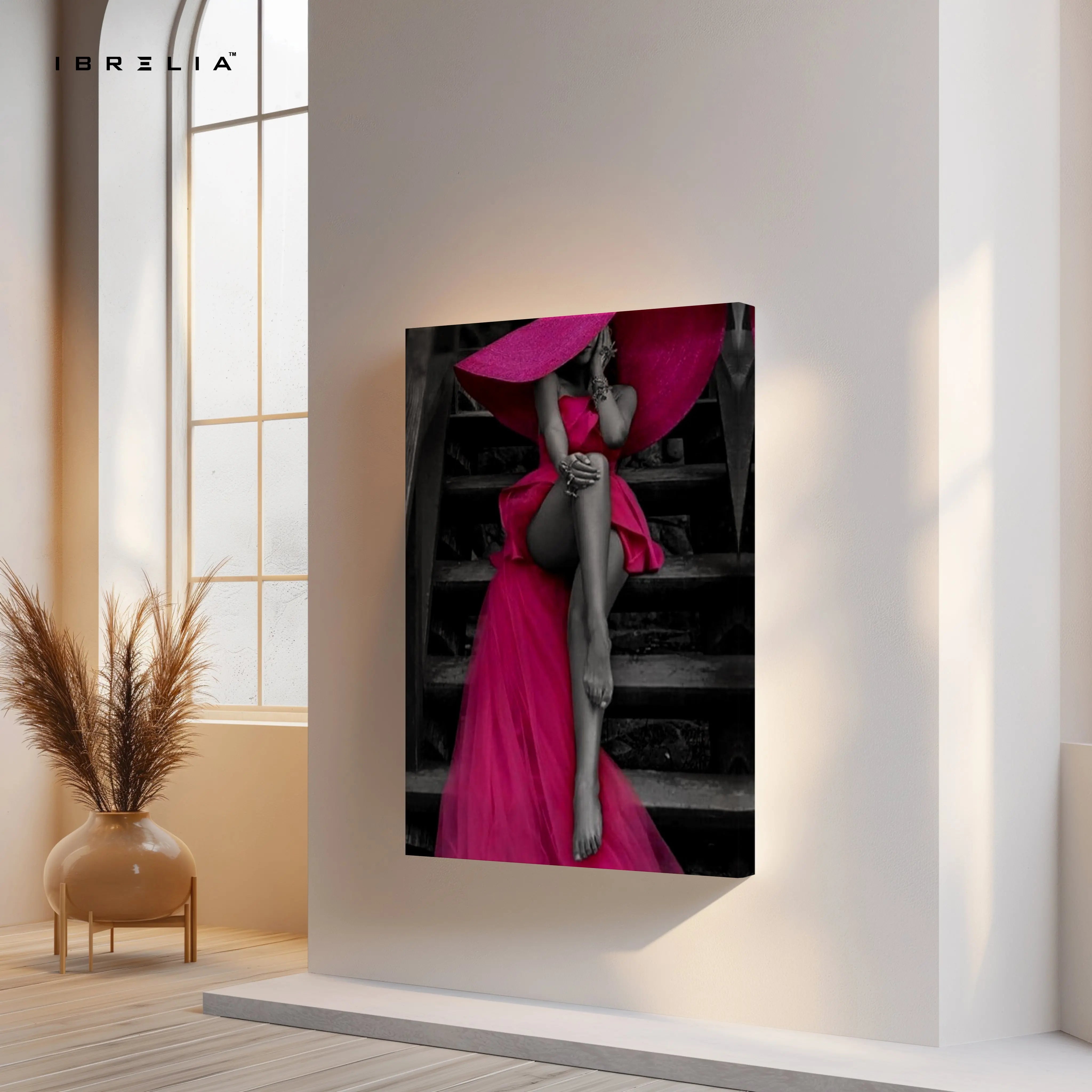 Fuchsia Elegance Couture Art – 4K Ultra Wrap Frame Wall Art in Pakistan | IBRELIA™ IBRELIA