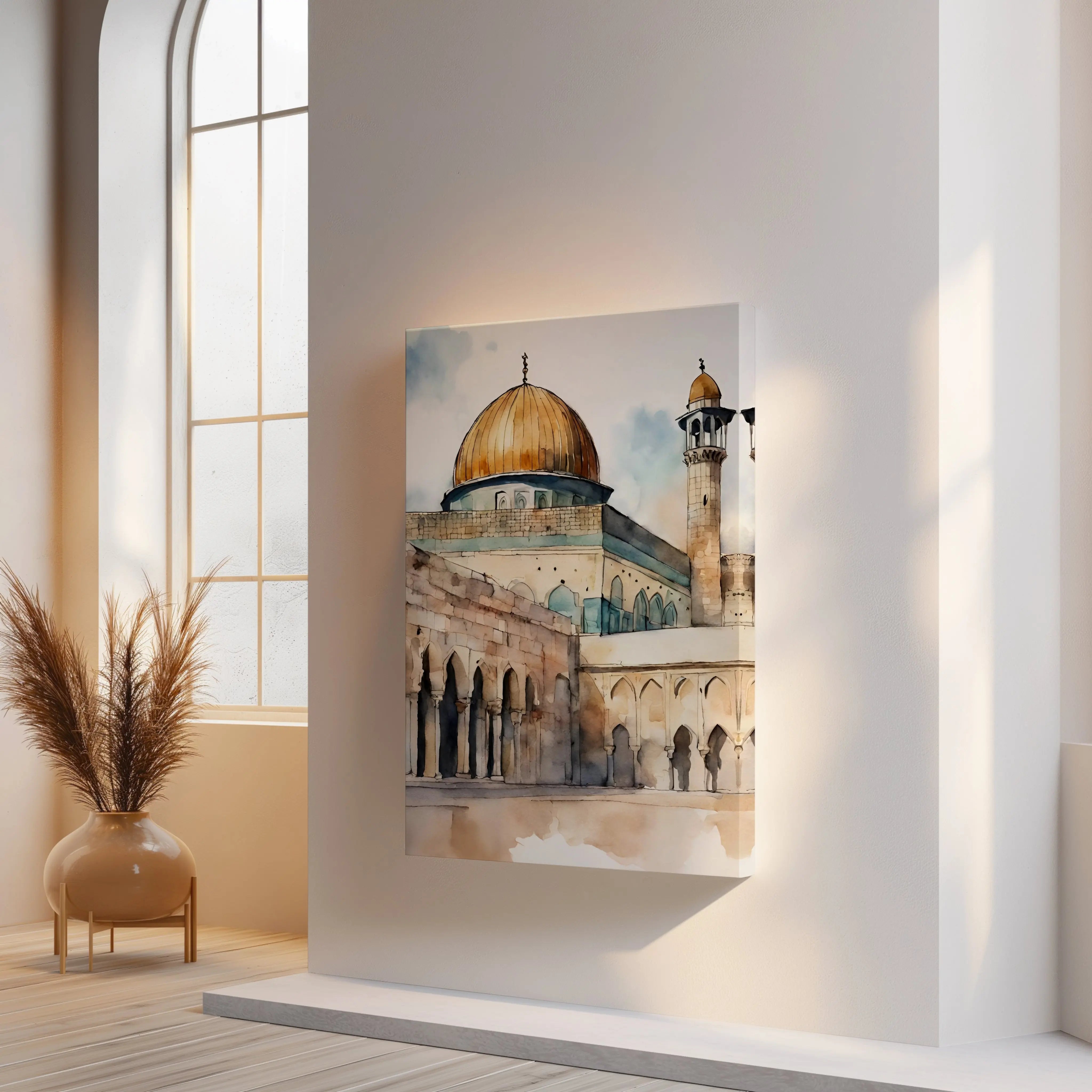 Jerusalem Golden Dome Art | 4K Ultra Wrap Frame Wall Art in Pakistan | IBRELIA™ IBRELIA