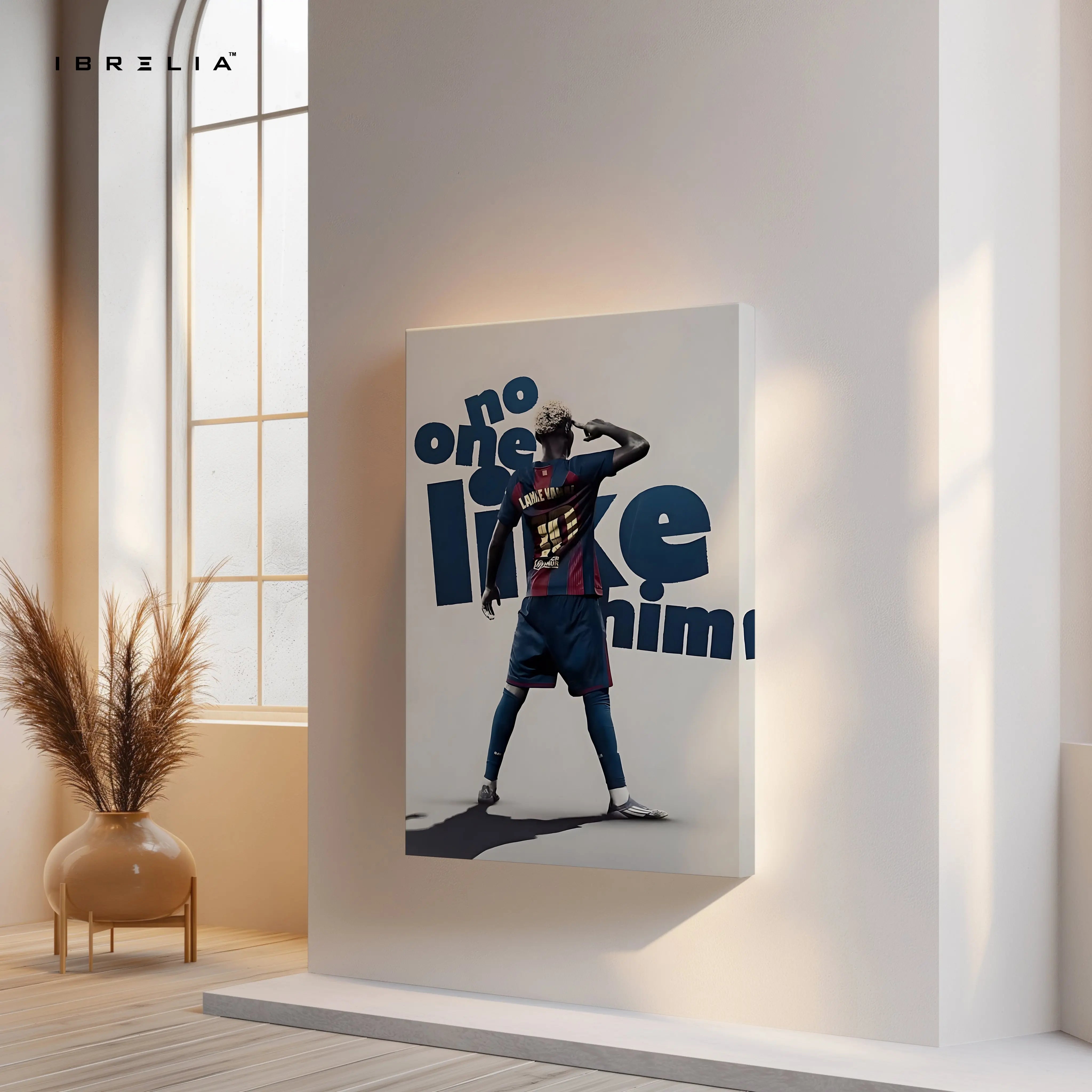 Lamine Yamal “Oh No I’m Him” Statement Art – 4K Ultra Wrap Frame Wall Art in Pakistan | IBRELIA™ IBRELIA