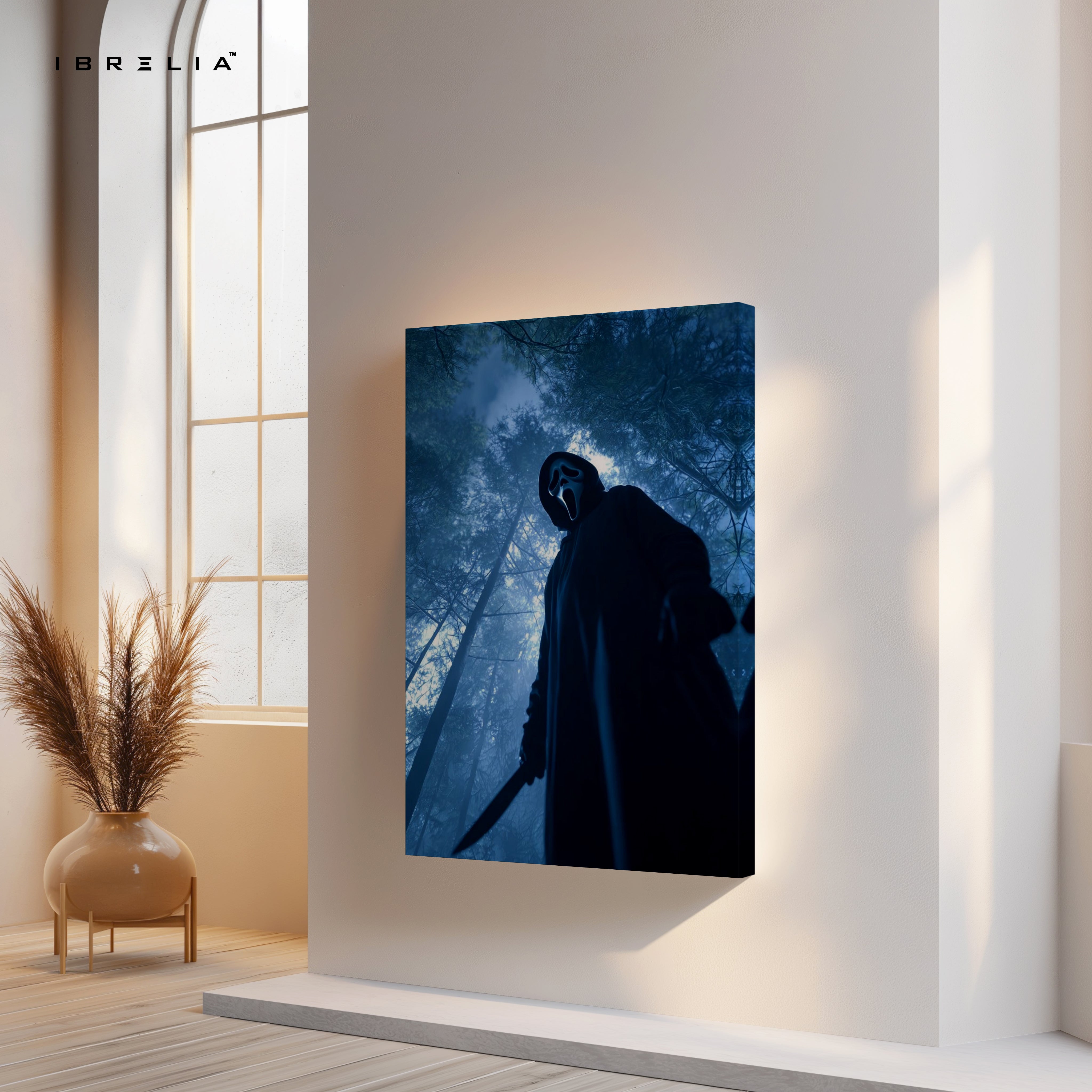 Midnight Forest Apparition – Dark Atmospheric Horror Art | 4K Ultra Wrap Frame Wall Art in Pakistan | IBRELIA™