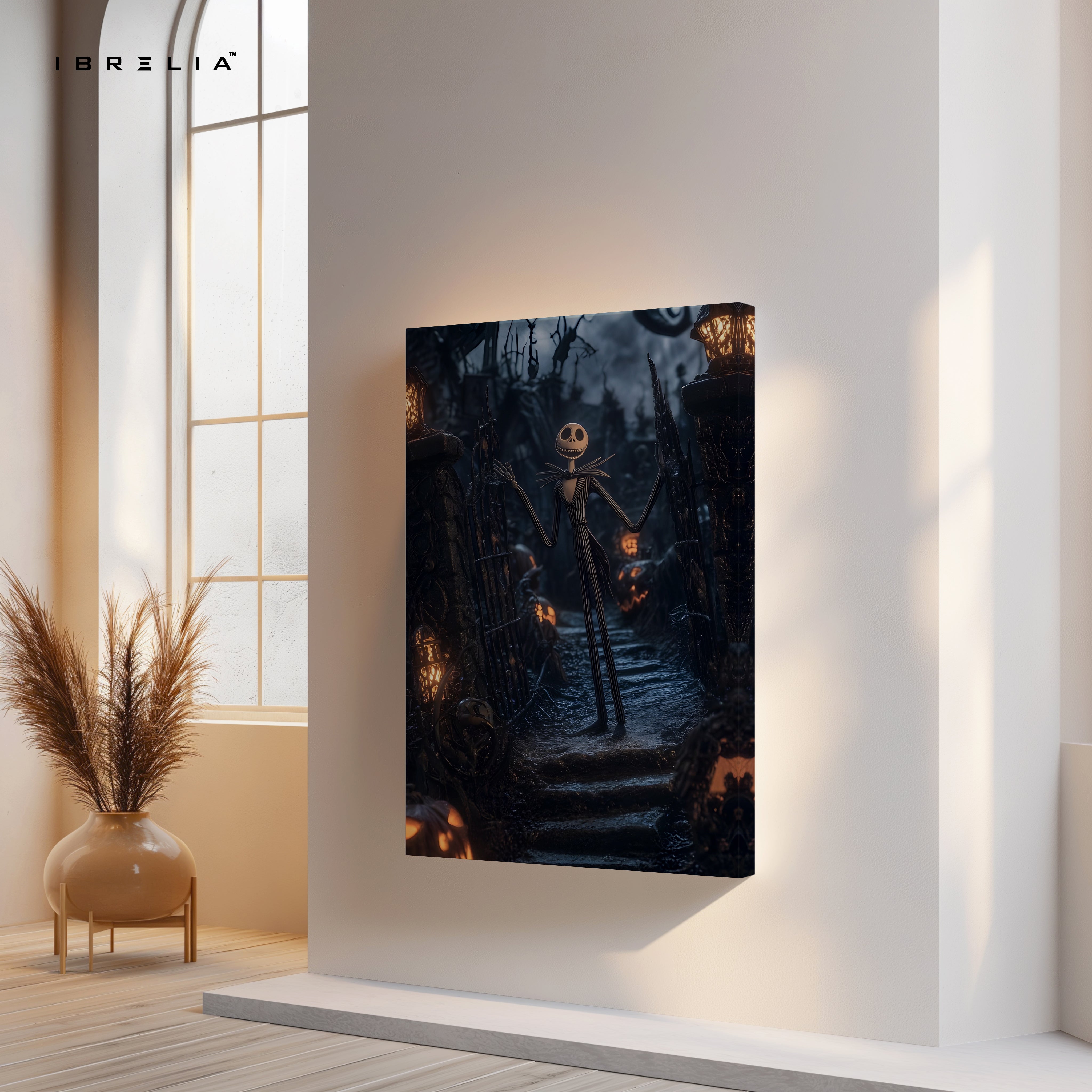Pumpkin King Night Walk – Dark Fantasy Halloween Art | 4K Ultra Wrap Frame Wall Art in Pakistan | IBRELIA™
