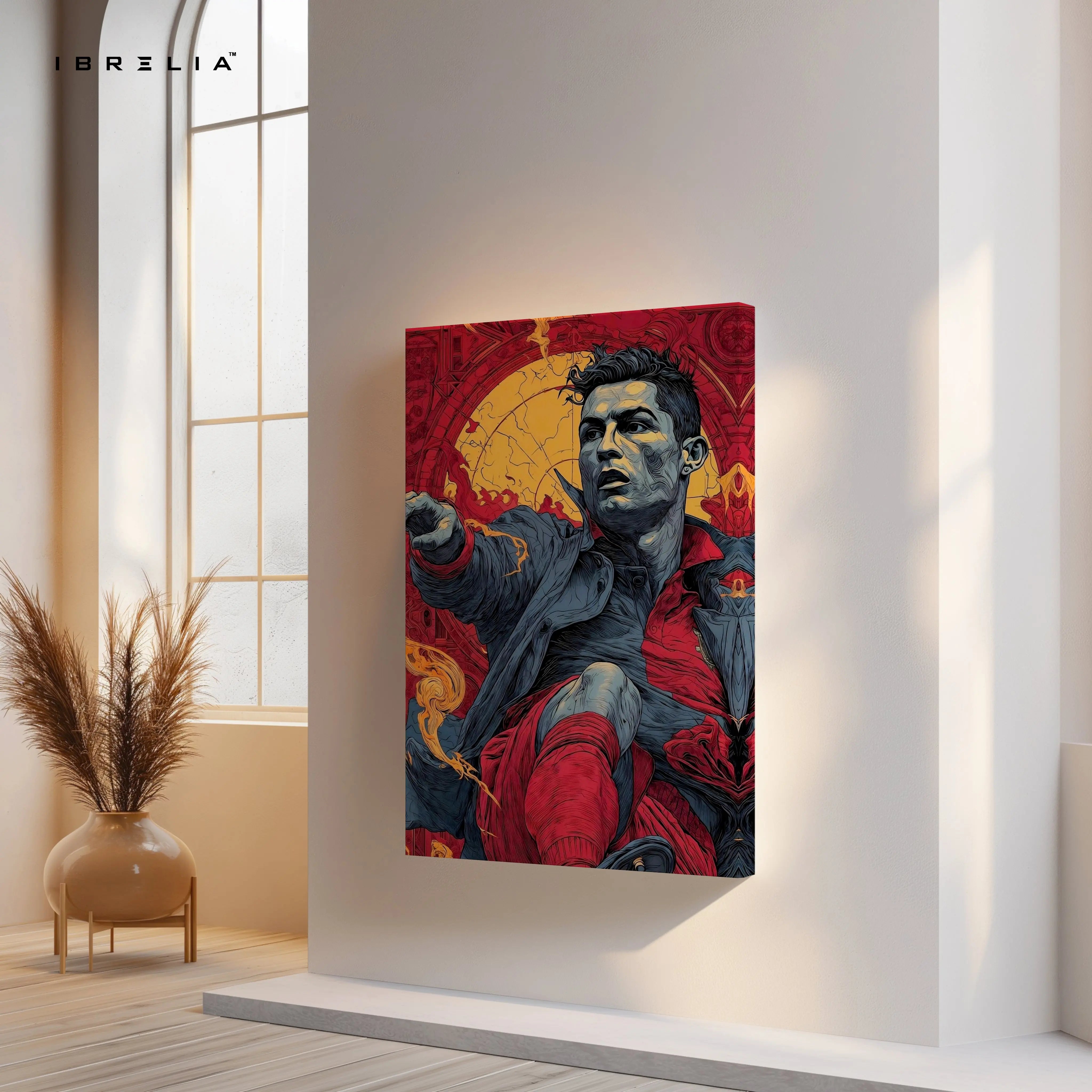 Cristiano Ronaldo Legendary Strike Pop Art – 4K Ultra Wrap Frame Wall Art in Pakistan | IBRELIA™ IBRELIA