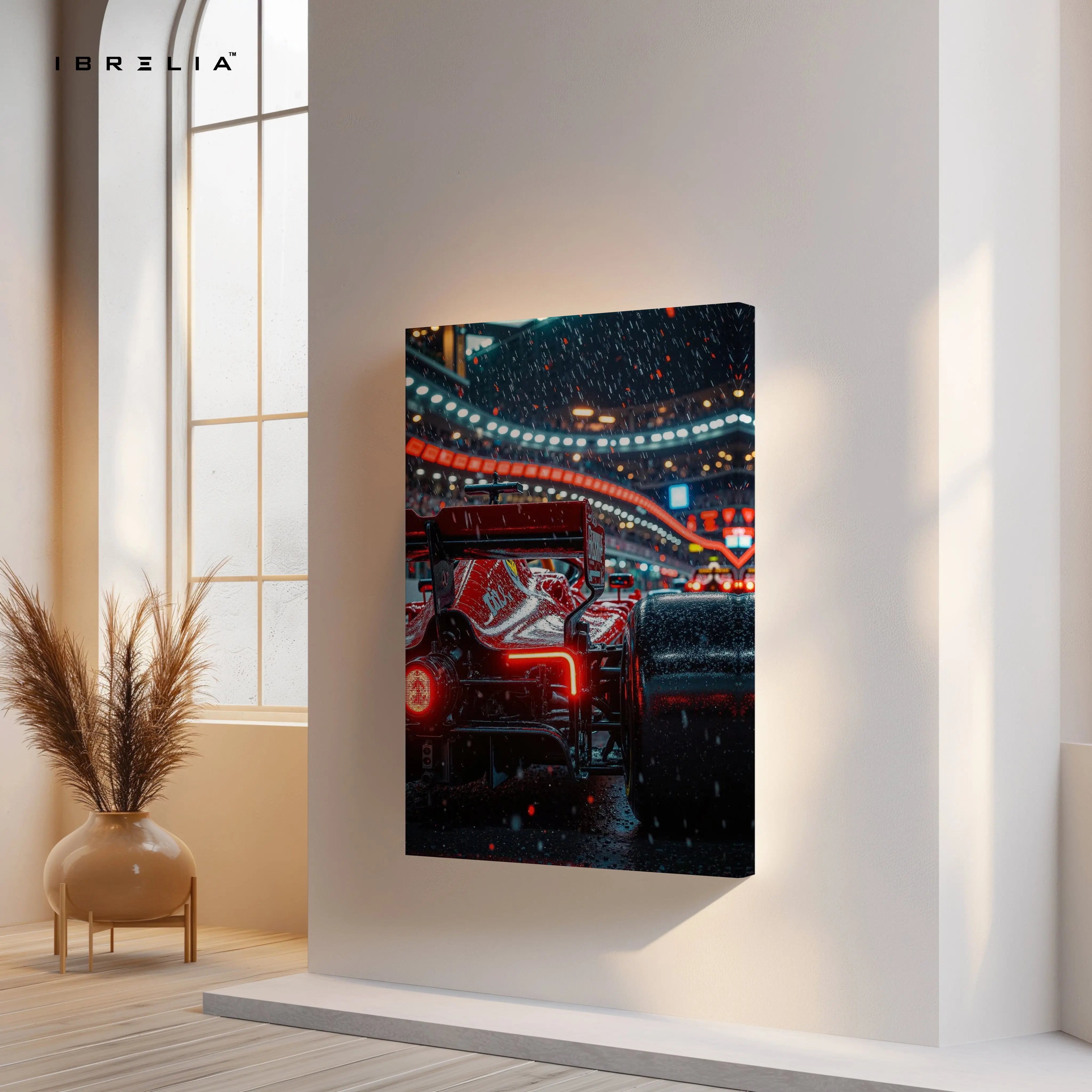 Formula 1 Night Race Rear View Art – 4K Ultra Wrap Frame Wall Art in Pakistan | IBRELIA™ IBRELIA