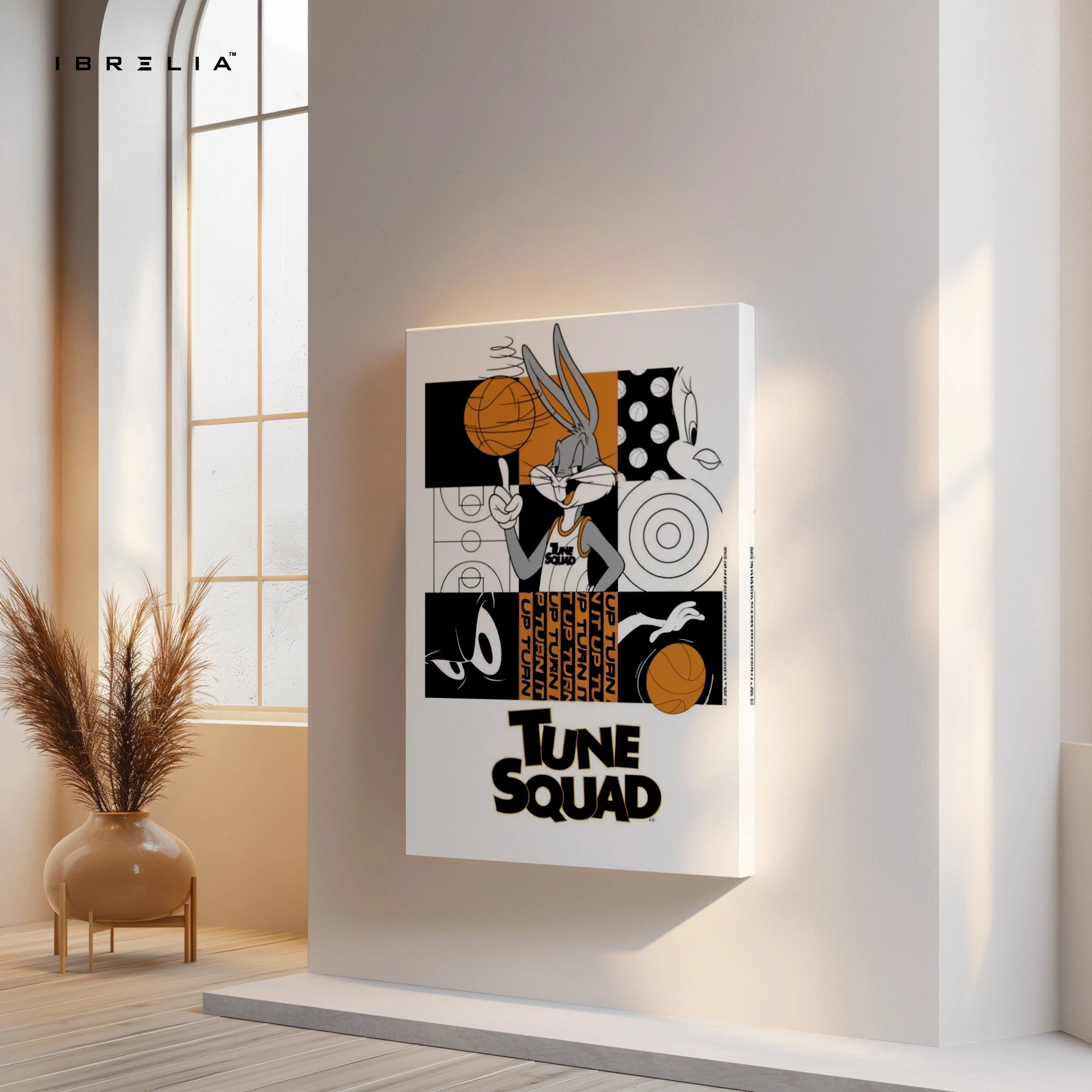 Tune Squad Basketball Pop Art – Iconic Cartoon Sports Wall Art | 4K Ultra Wrap Frame Wall Art in Pakistan | IBRELIA™ IBRELIA