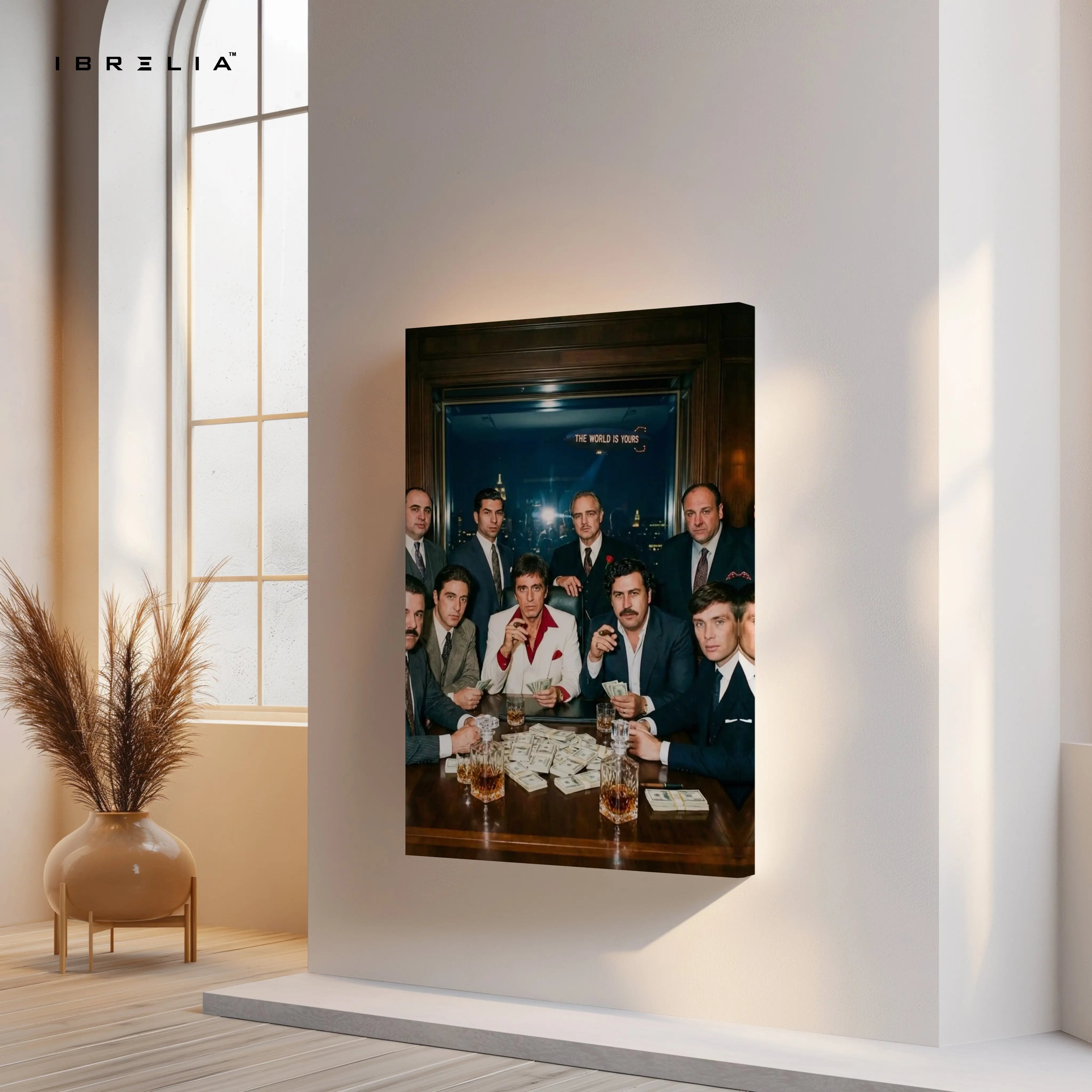 Scarface The World Is Yours Wall Art – Tony Montana Mafia Canvas Frame | Iconic Crime Scene Poster Pakistan | IBRELIA™ IBRELIA