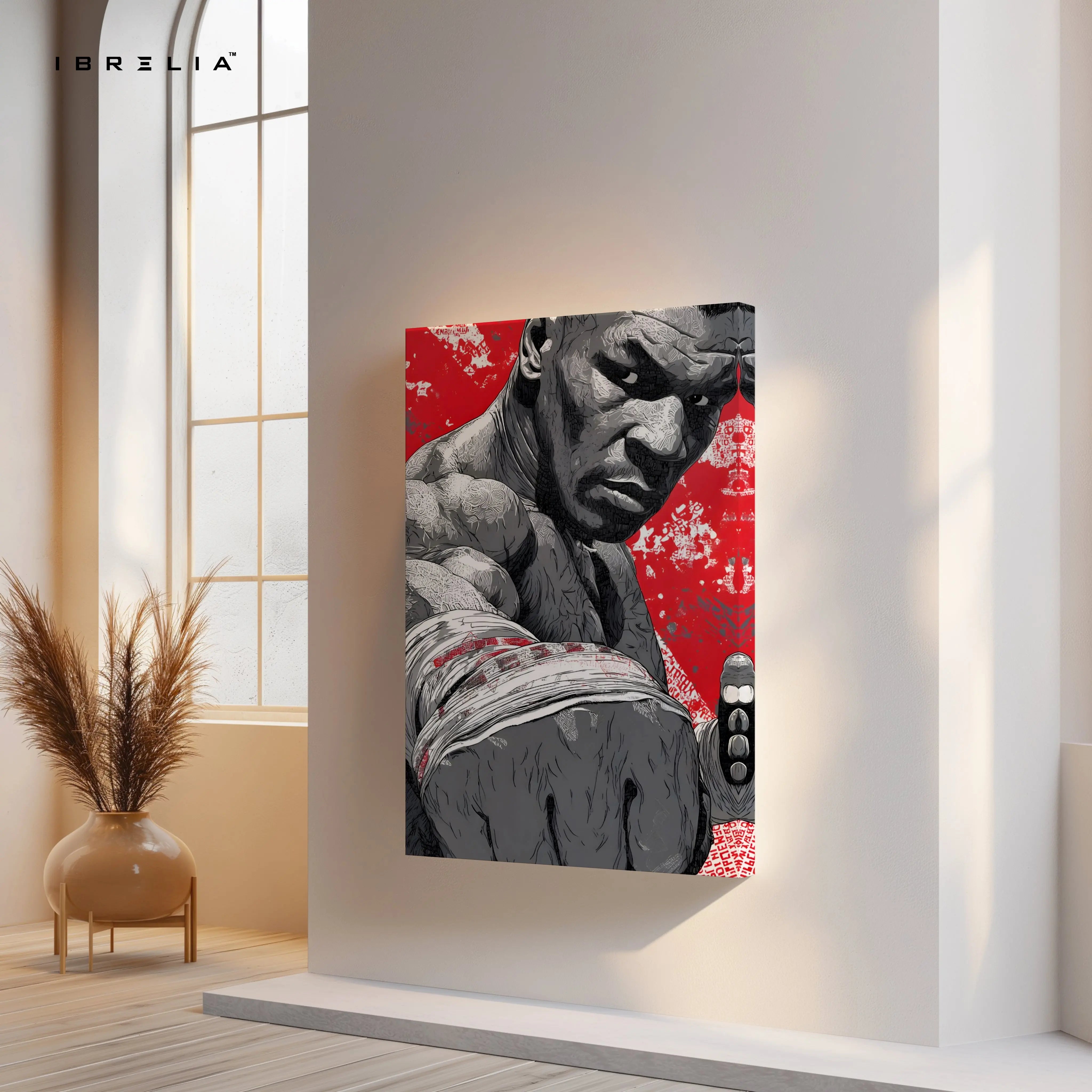 Mike Tyson Punch Wall Art – Boxing Power Canvas Frame | Fighter Street Style Poster Pakistan | IBRELIA™ IBRELIA