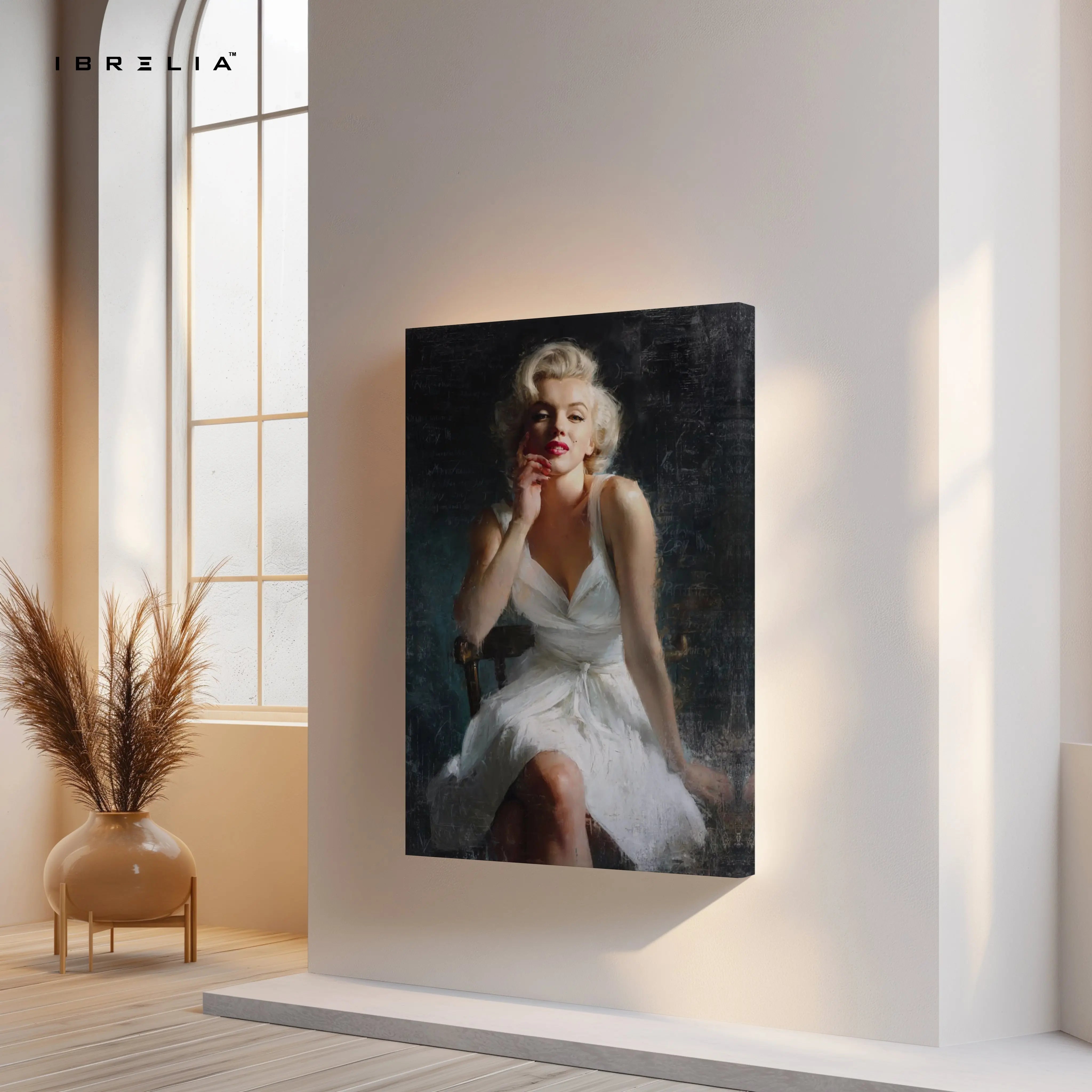 Vintage Glam Icon Art – Classic Hollywood Woman Portrait Wall Art | 4K Ultra Wrap Frame Wall Art in Pakistan | IBRELIA™ IBRELIA