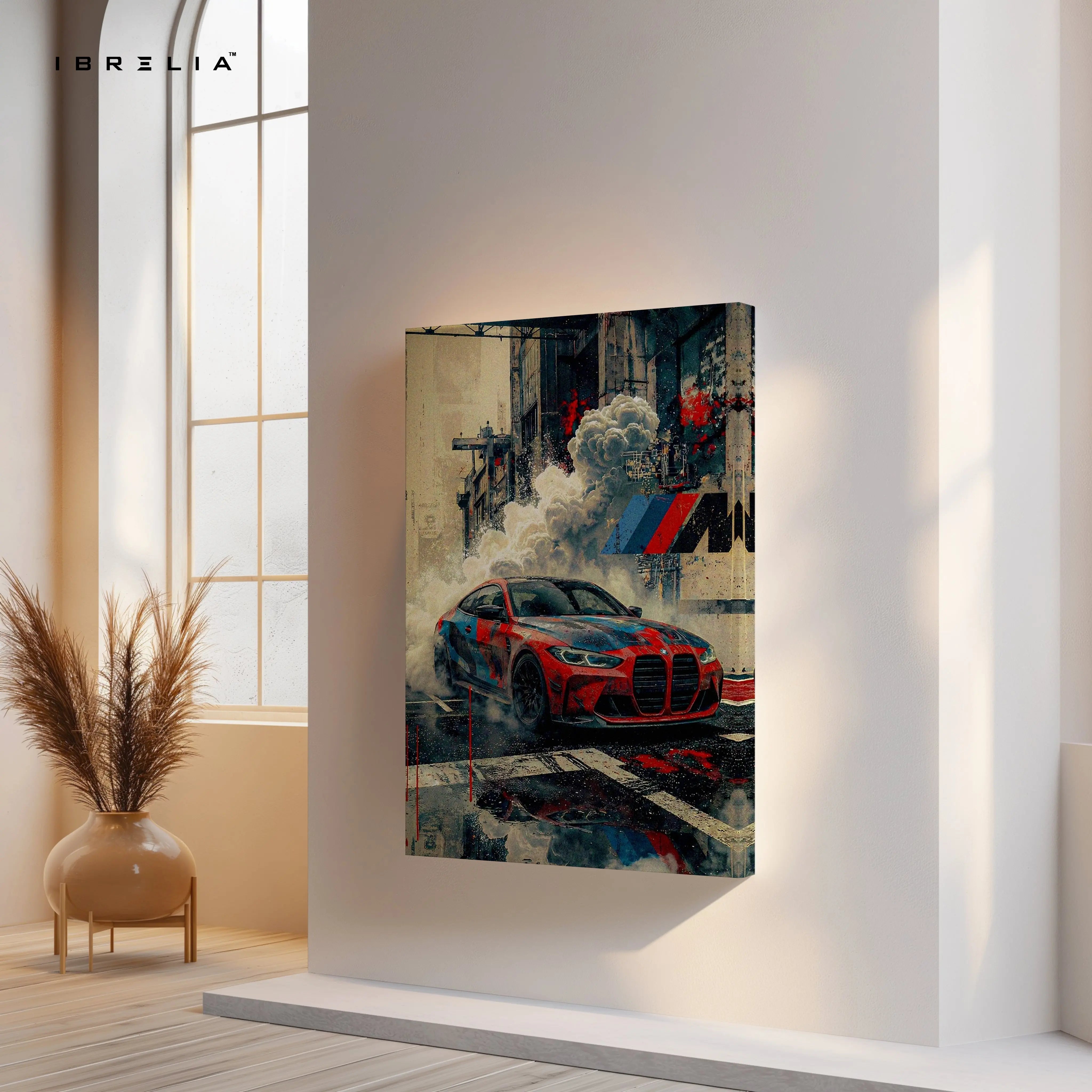 BMW M Series Street Racing Wall Art – Performance Car Canvas Frame Pakistan | Urban Speed Poster | IBRELIA™ IBRELIA