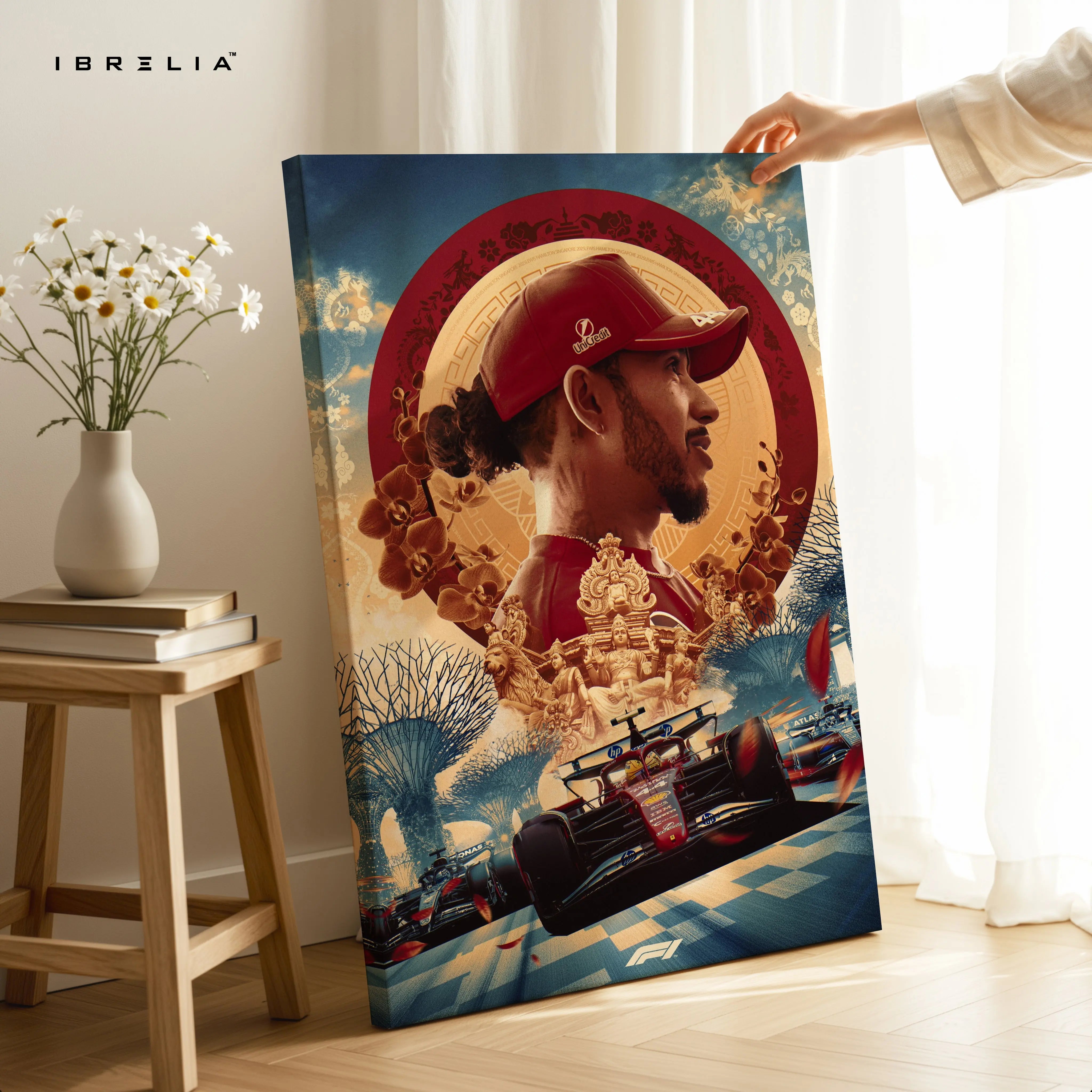 Lewis Hamilton Singapore Tribute – Formula 1 4K Ultra Wrap Frame Wall Art in Pakistan | IBRELIA™ IBRELIA