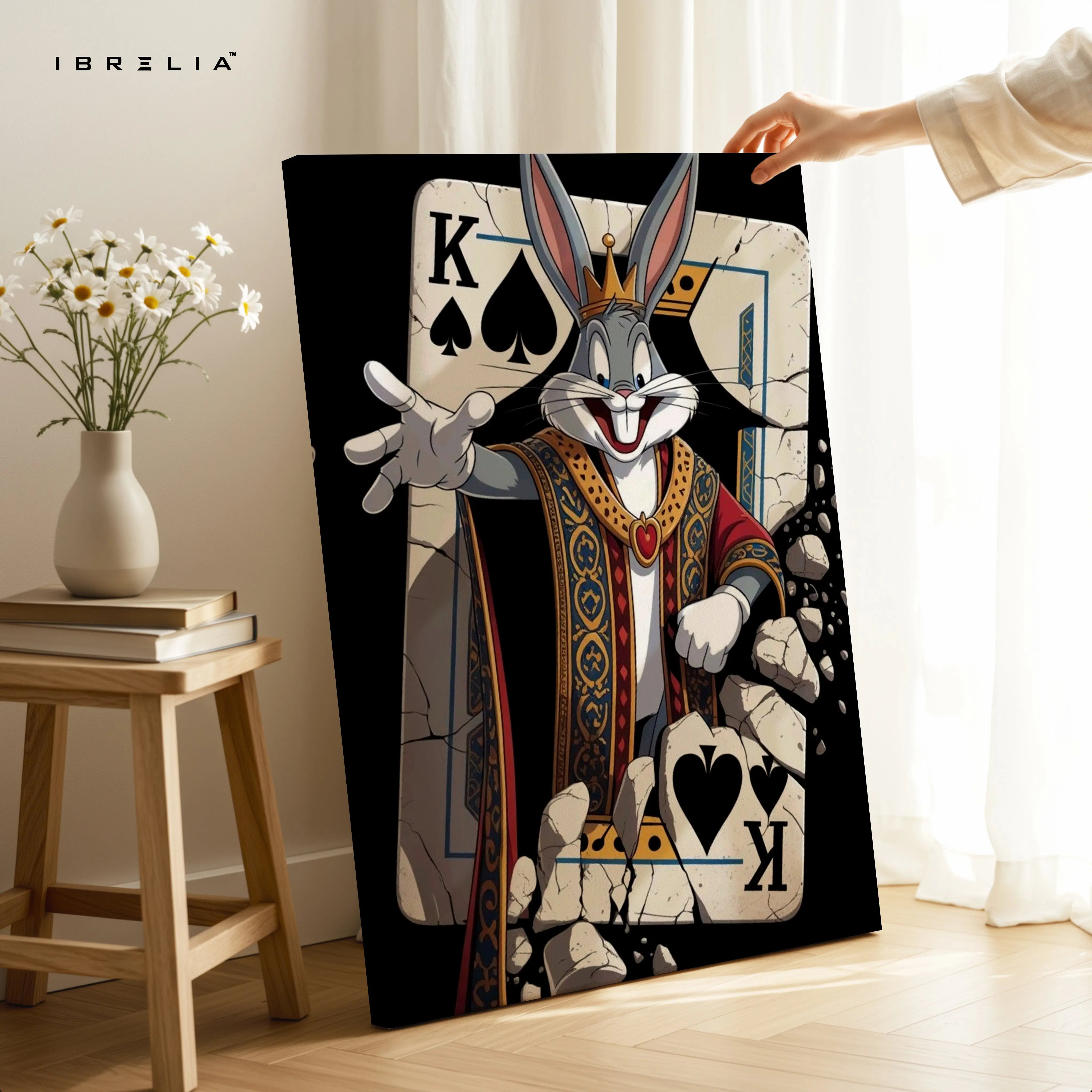 Bugs Bunny King of Spades Art – 4K Ultra Wrap Frame Wall Art in Pakistan | IBRELIA™ IBRELIA