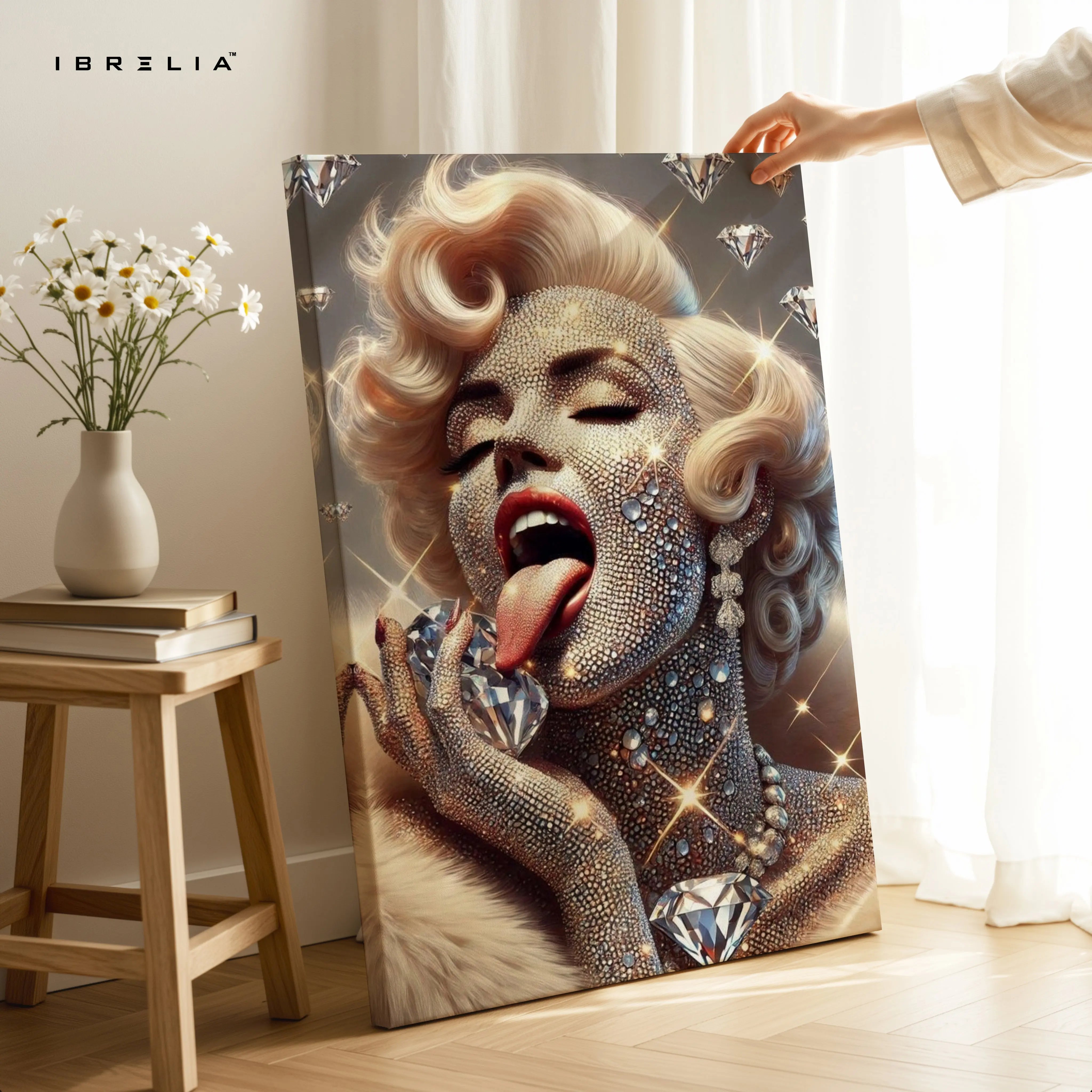 Diamond Desire Glamour Art – 4K Ultra Wrap Frame Wall Art in Pakistan | IBRELIA™ IBRELIA