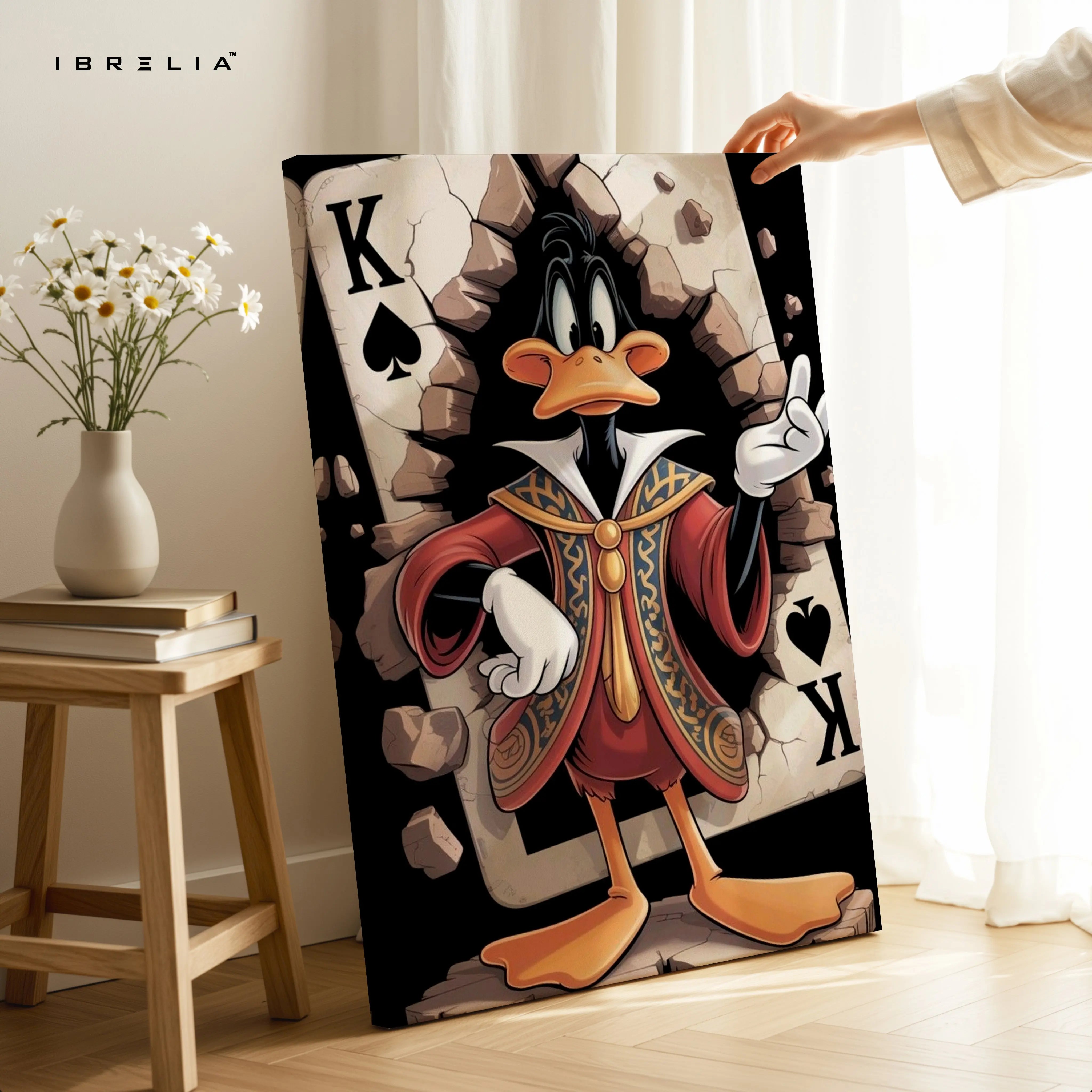 Daffy Duck King of Spades Art – 4K Ultra Wrap Frame Wall Art in Pakistan | IBRELIA™ IBRELIA