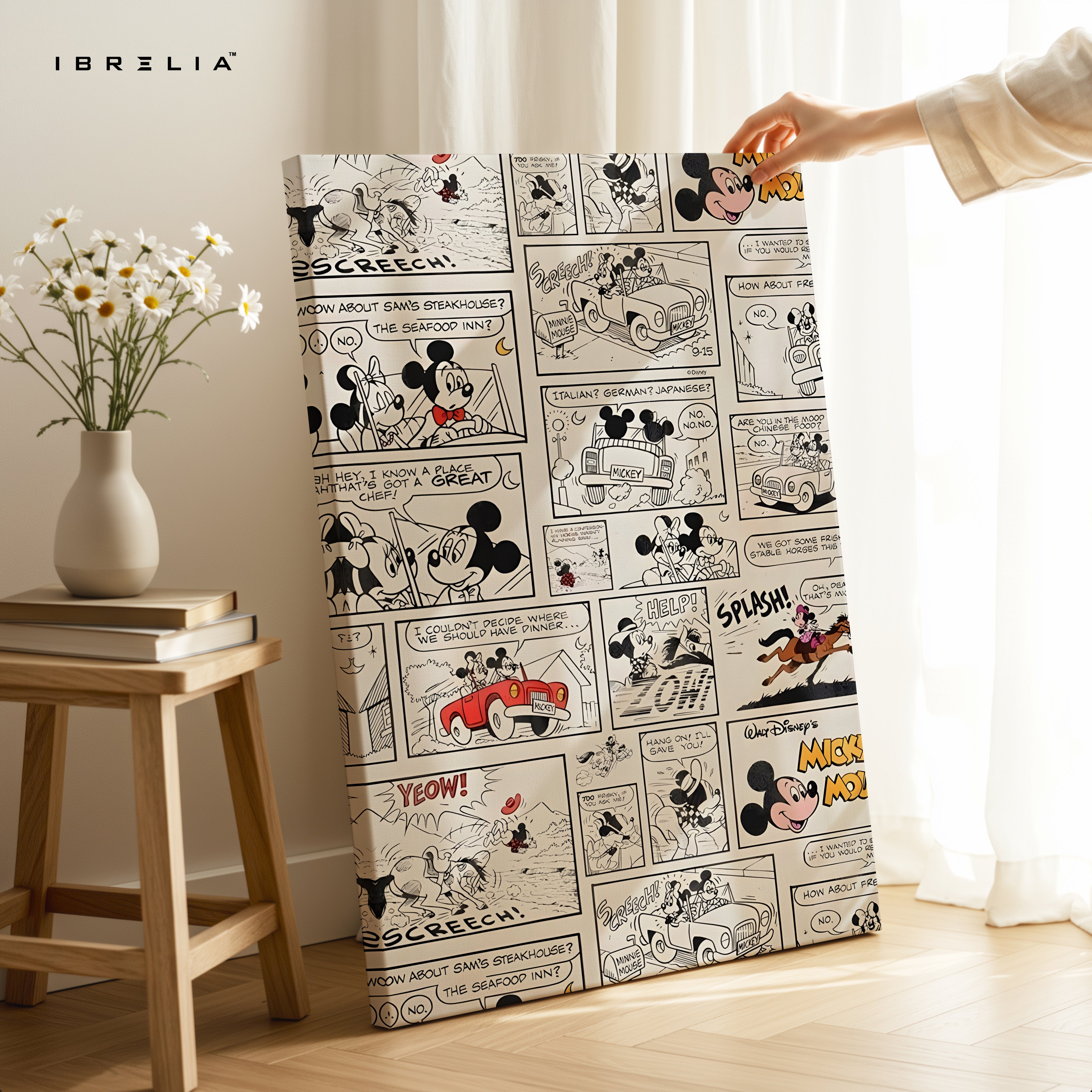 Retro Cartoon Comic Strip Collage – Vintage Pop Culture Wall Art | 4K Ultra Wrap Frame Wall Art in Pakistan | IBRELIA™