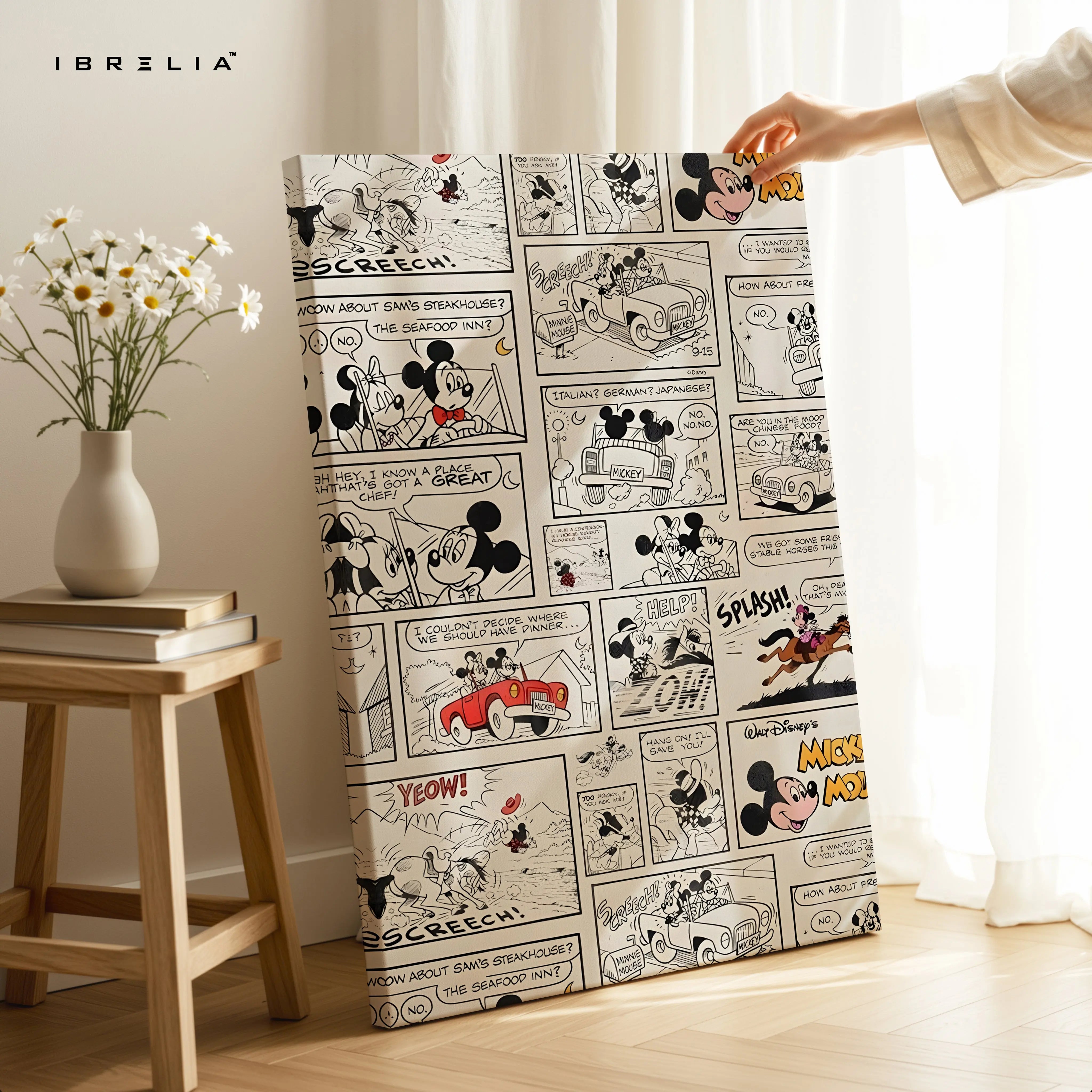 Retro Cartoon Comic Strip Collage – Vintage Pop Culture Wall Art | 4K Ultra Wrap Frame Wall Art in Pakistan | IBRELIA™ IBRELIA