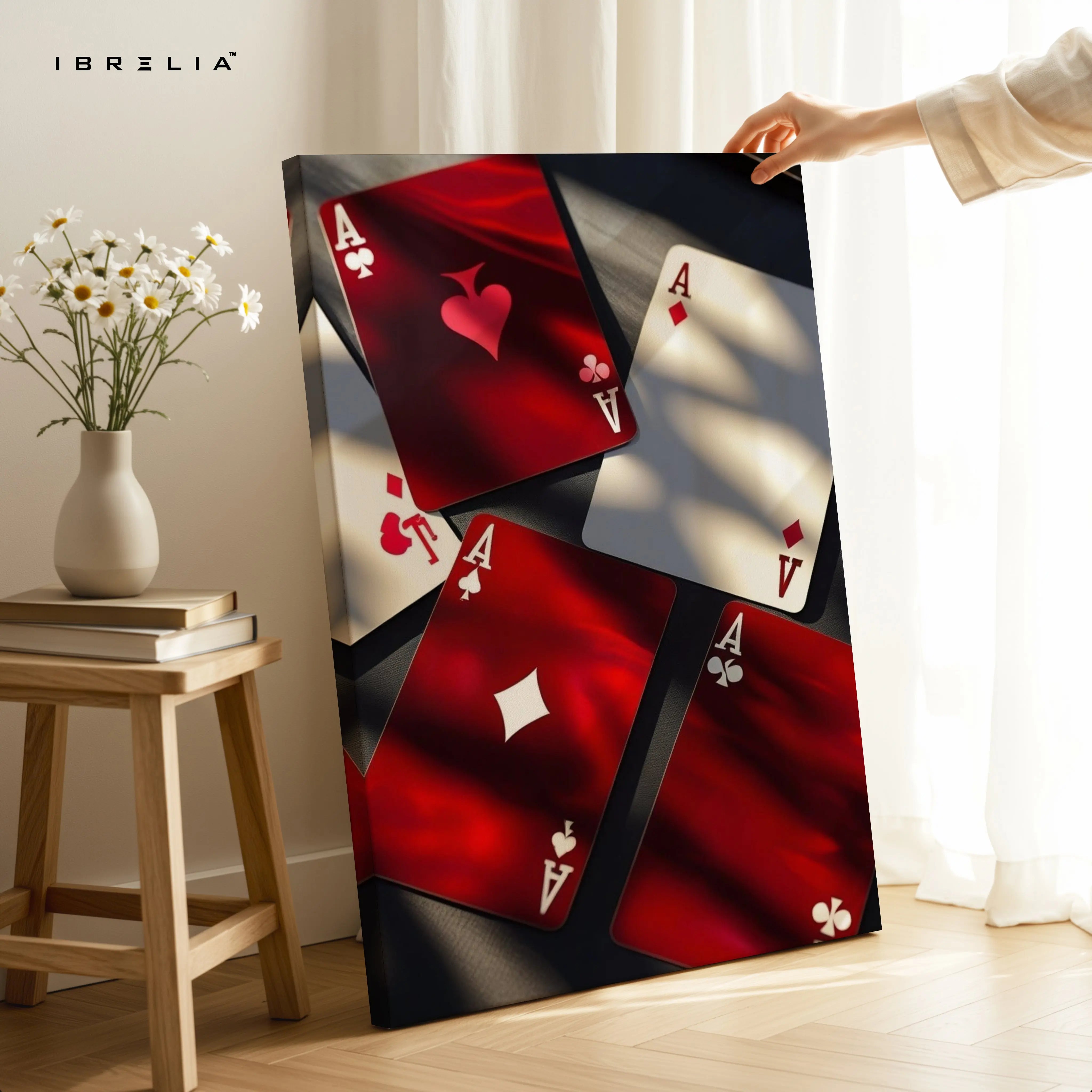 Ace of Power Playing Cards Art – 4K Ultra Wrap Frame Wall Art in Pakistan | IBRELIA™ IBRELIA