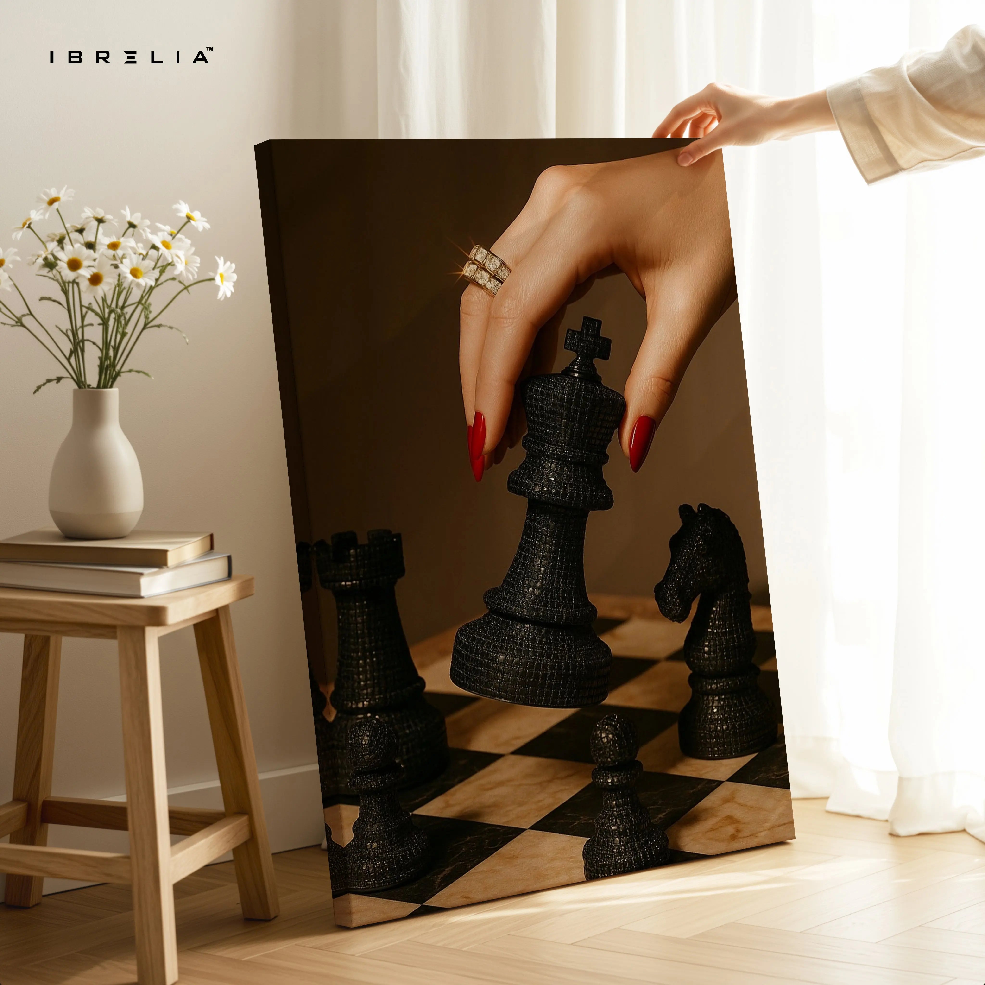 Queen’s Move Strategy Art – 4K Ultra Wrap Frame Wall Art in Pakistan | IBRELIA™ IBRELIA