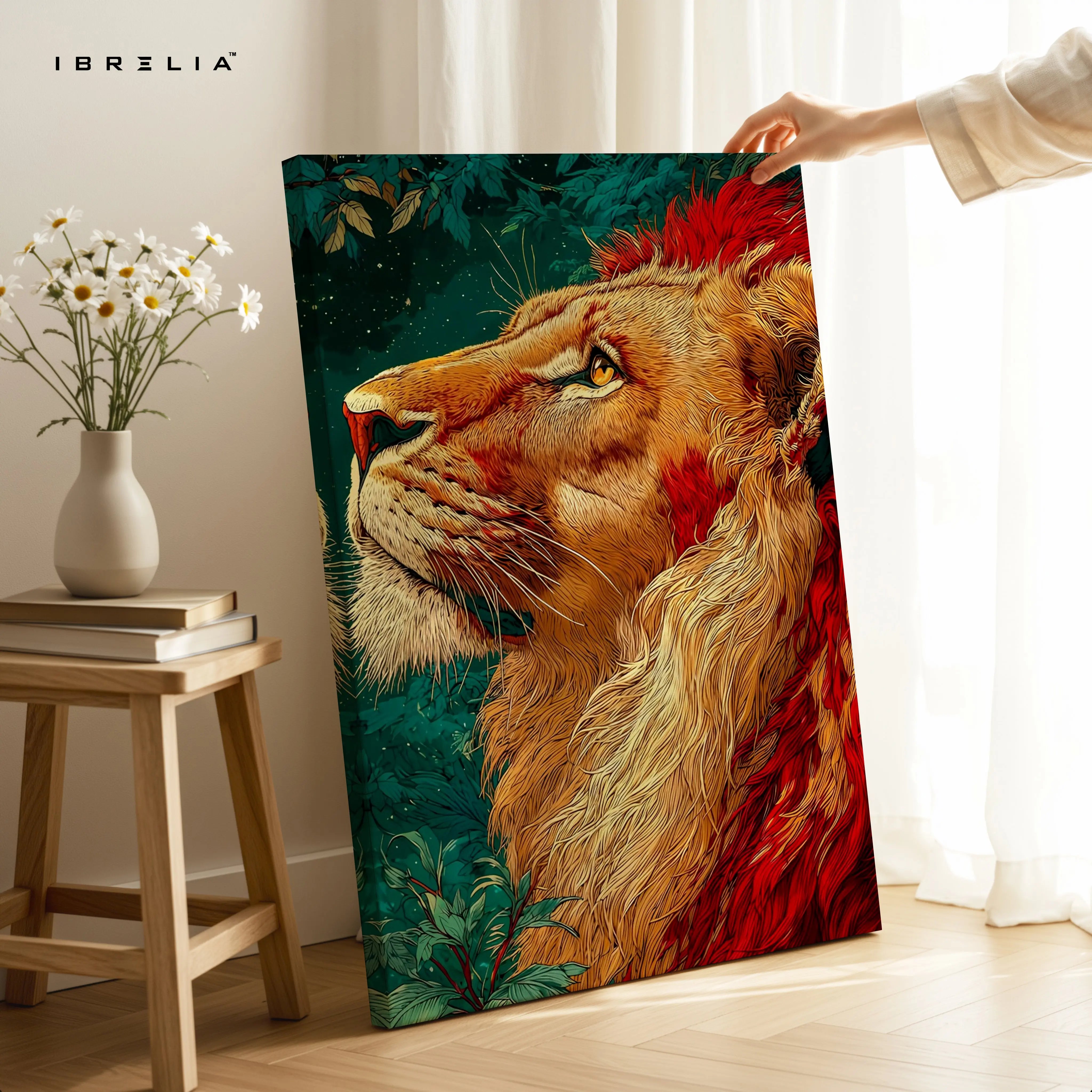 Majestic Lion Royal Art – 4K Ultra Wrap Frame Wall Art in Pakistan | IBRELIA™ IBRELIA