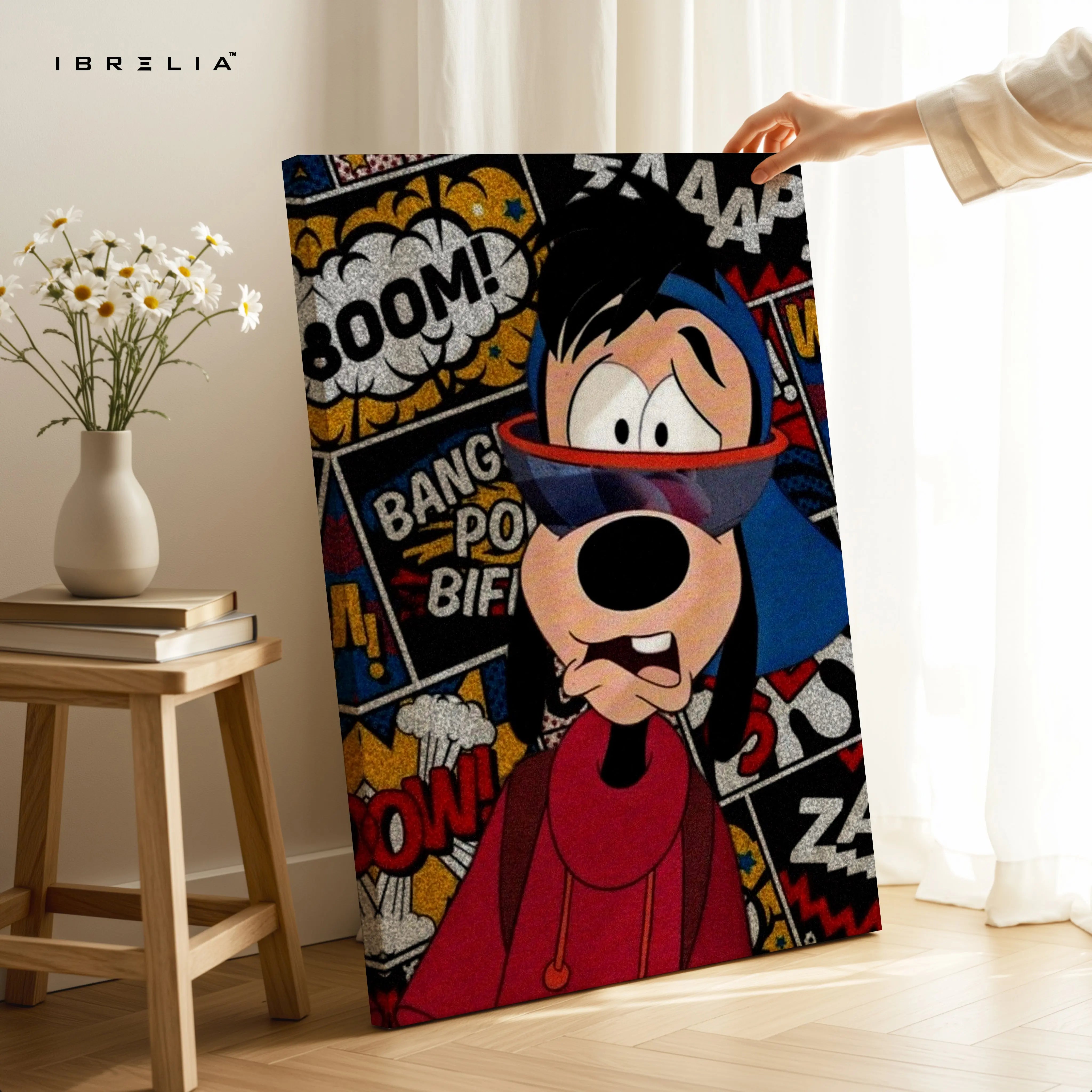 Street Pop Goofy – Comic Graffiti Character Art | 4K Ultra Wrap Frame Wall Art in Pakistan | IBRELIA™ IBRELIA