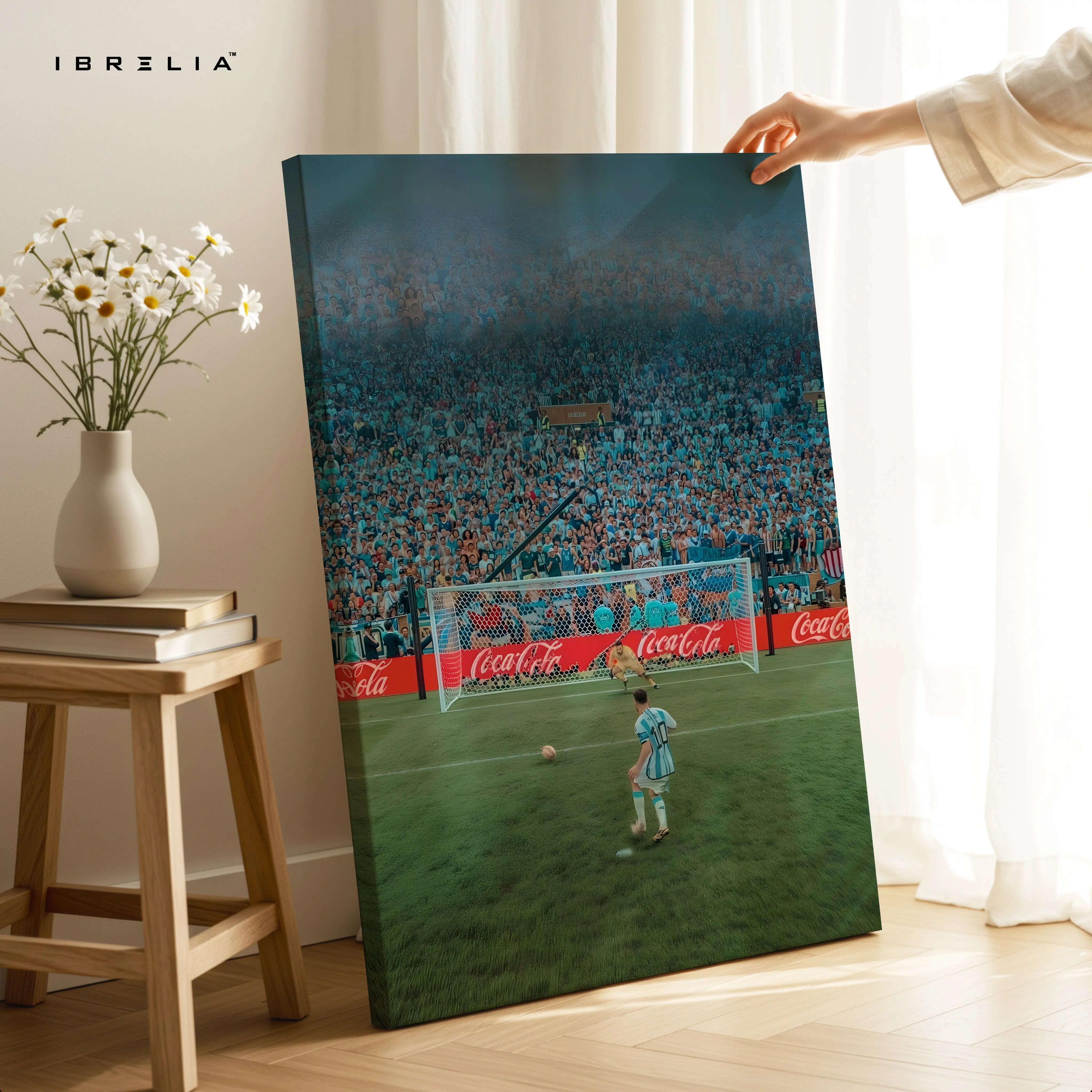 Lionel Messi Iconic Penalty Moment Argentina Art – 4K Ultra Wrap Frame Wall Art in Pakistan | IBRELIA™ IBRELIA
