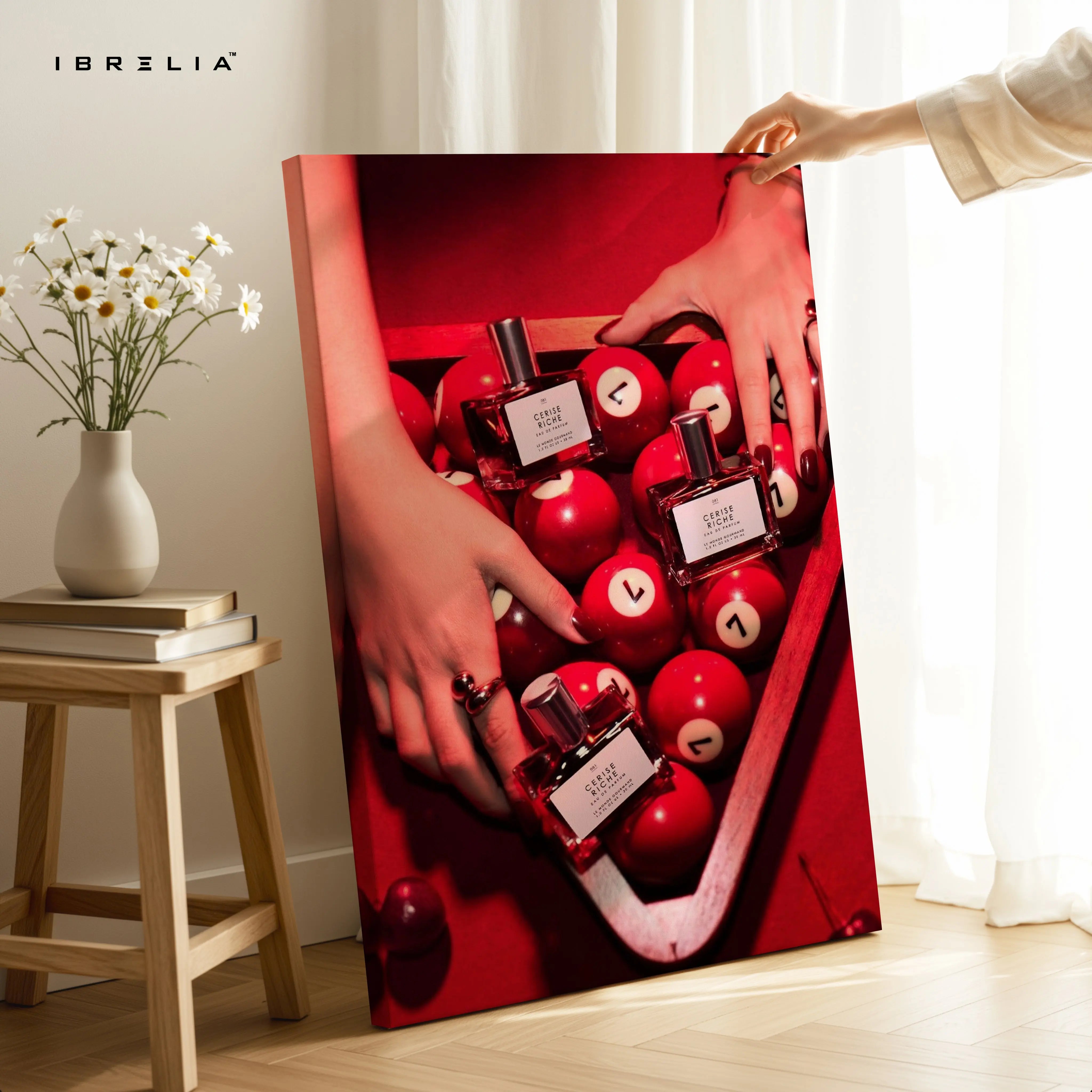 Crimson Desire Pool Noir Art – 4K Ultra Wrap Frame Wall Art in Pakistan | IBRELIA™ IBRELIA