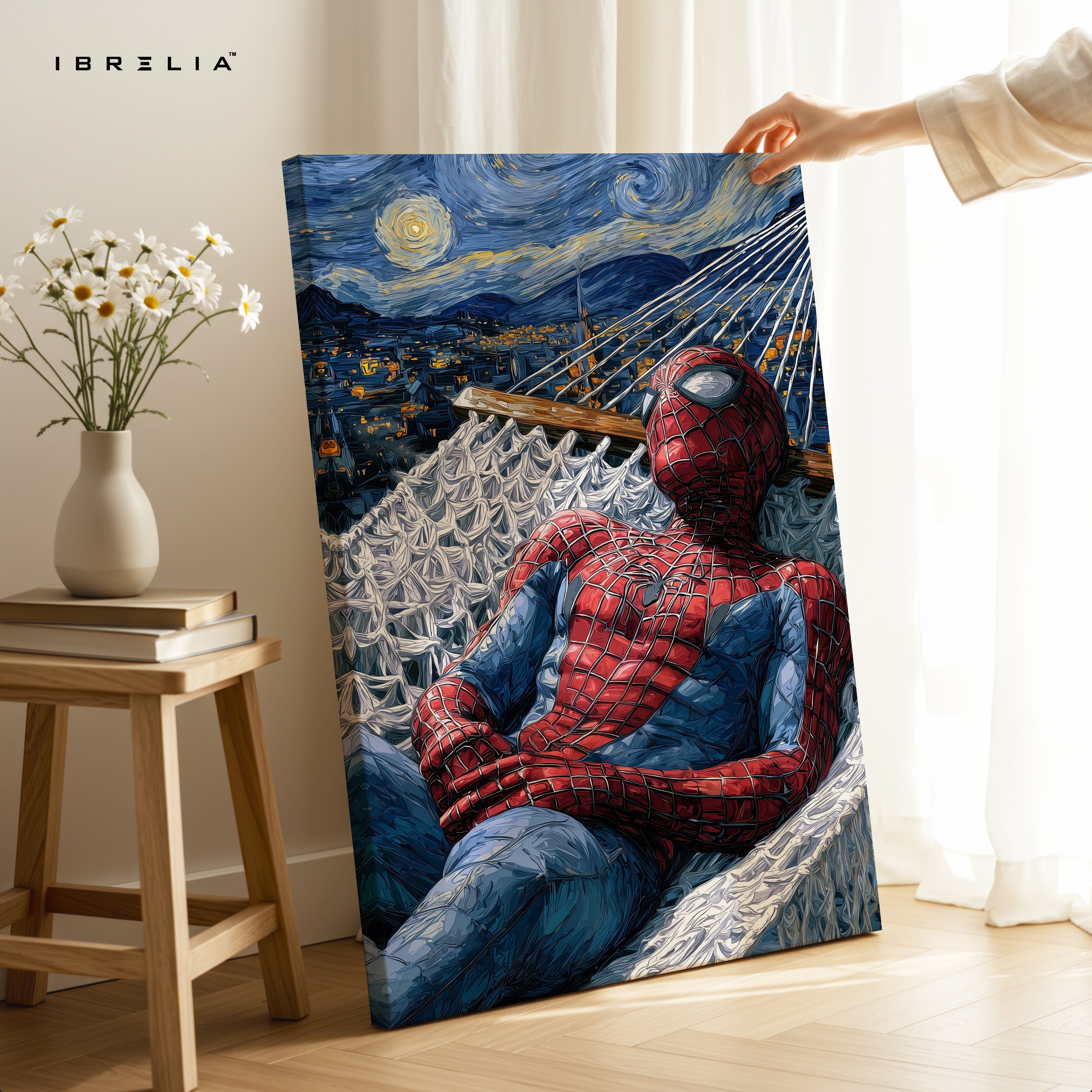 Spider-Man Starry Night Fusion Art – 4K Ultra Wrap Frame Wall Art in Pakistan | IBRELIA™